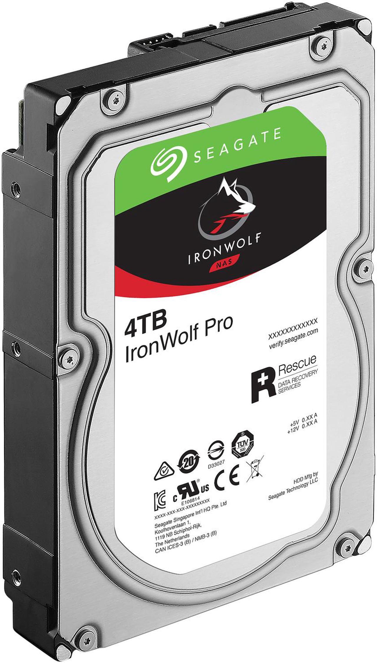 Alt view image 4 of 5 - Seagate IronWolf Pro 4TB NAS Hard Drive 7200 RPM 128MB Cache SATA 6.0Gb/s 3.5" Internal Hard Drive ST4000NE0025