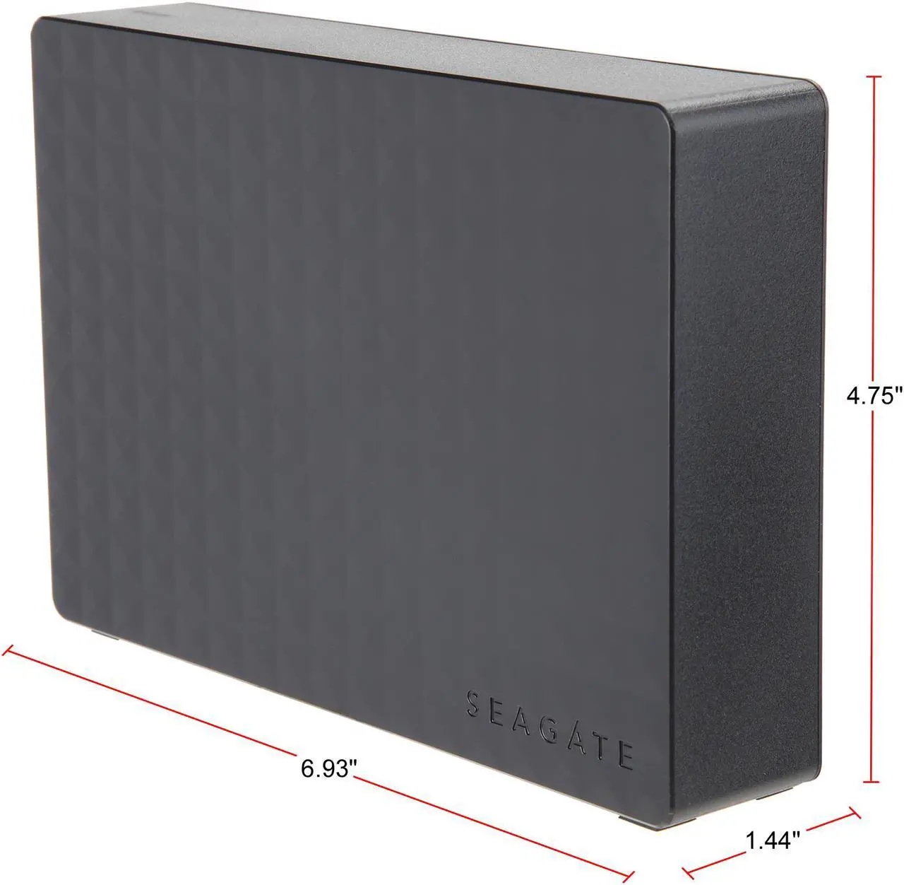 Alt view image 3 of 7 - Seagate Expansion Desktop Hard Drive 4TB HDD External - PC Windows PS4 & Xbox - USB 2.0 & 3.0 Black (STEB4000200)