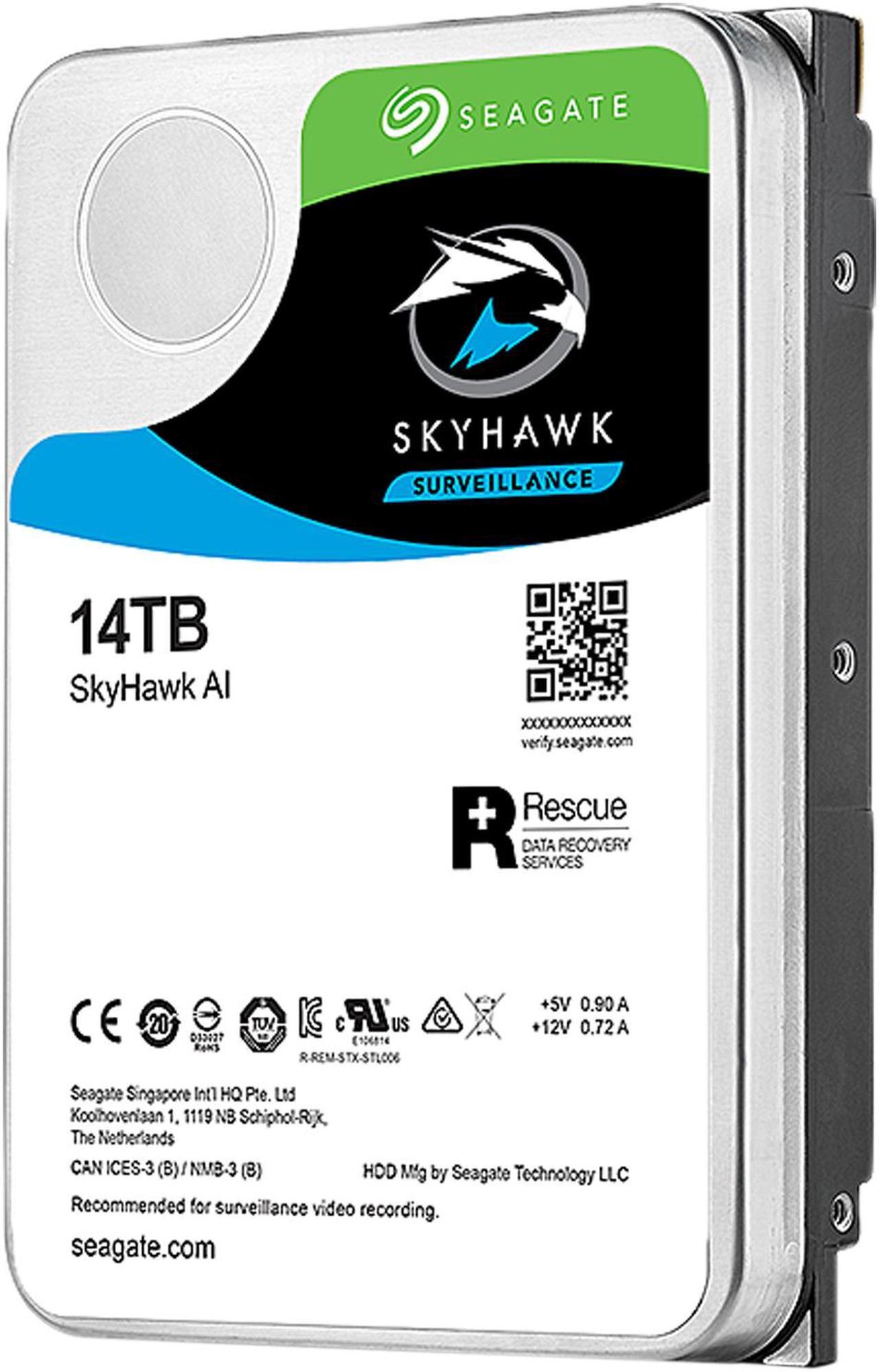 Alt view image 3 of 5 - Seagate SkyHawk AI ST14000VE0008 14TB 7200 RPM 256MB Cache SATA 6.0Gb/s 3.5" Internal Hard Drive Bare Drive
