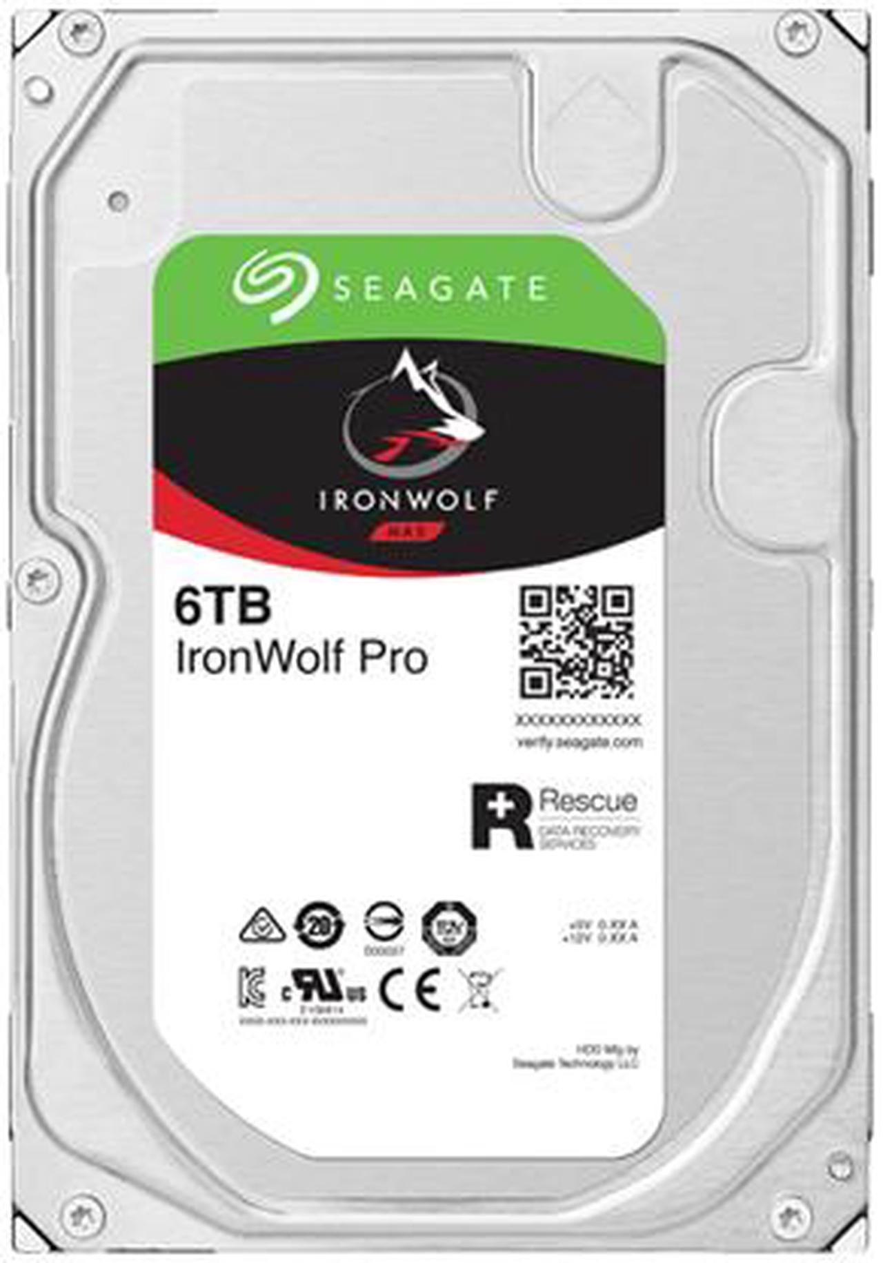 Alt view image 4 of 5 - Seagate IronWolf Pro 6TB NAS Hard Drive 7200 RPM 256MB Cache CMR SATA 6.0Gb/s 3.5" Internal HDD ST6000NE000