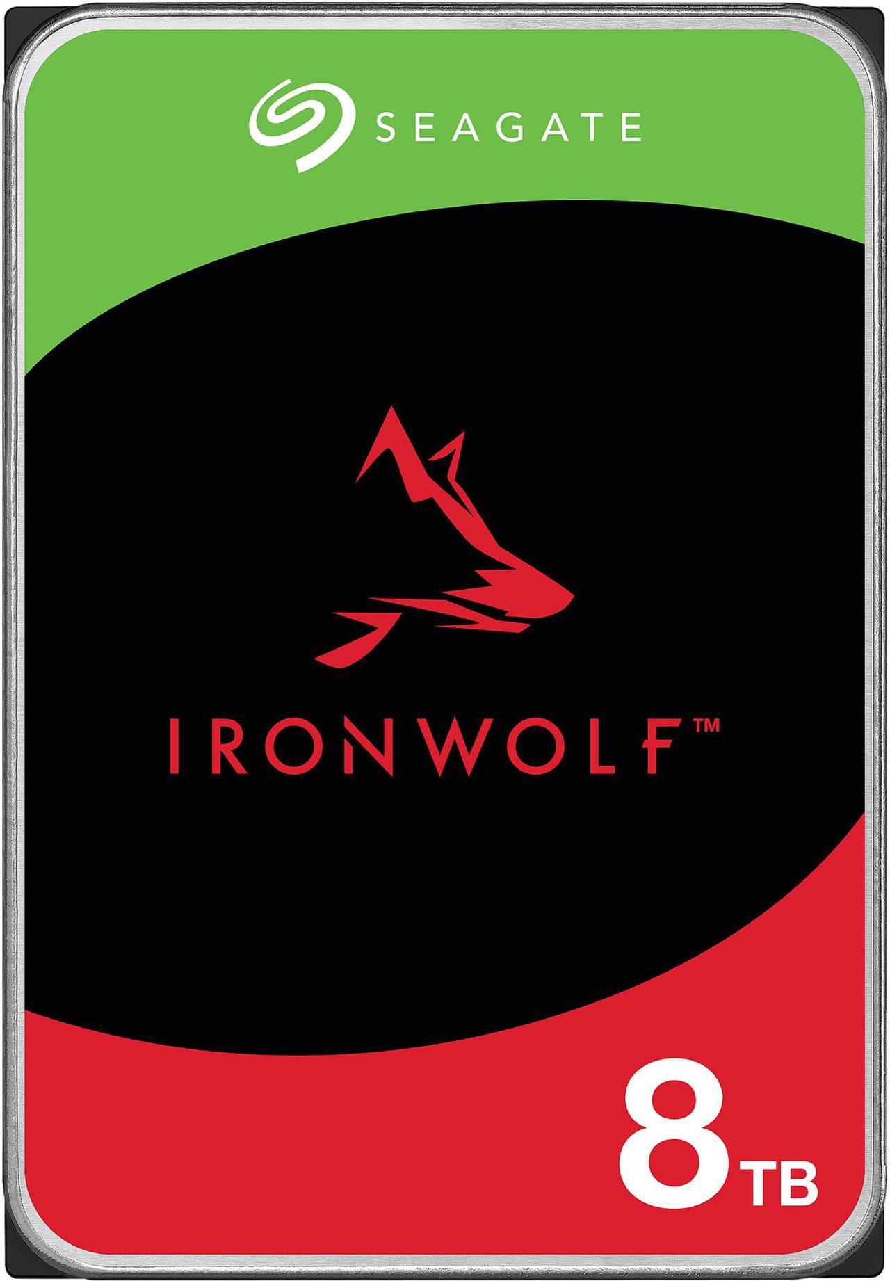 Seagate IronWolf 8TB NAS Hard Drive 7200 RPM 256MB Cache SATA 6.0Gb/s CMR 3.5" Internal HDD for RAID Network Attached Storage ST8000VN004-NE