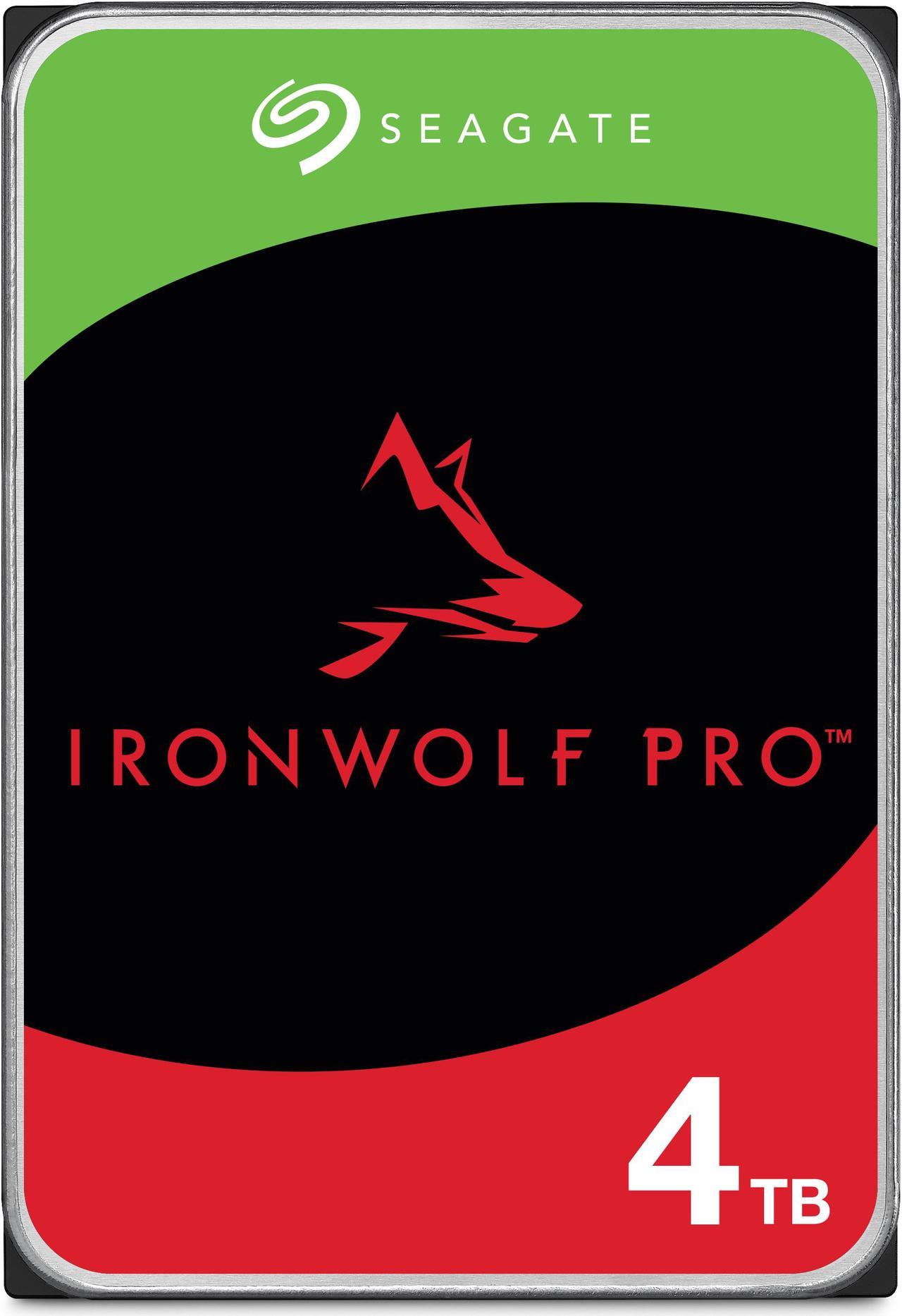 Seagate IronWolf Pro 4TB NAS Hard Drive 7200 RPM 256MB Cache CMR SATA 6.0Gb/s 3.5" Internal HDD ST4000NE001