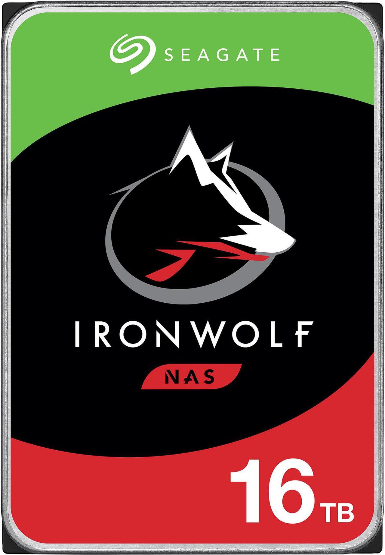 Seagate IronWolf 16TB NAS Hard Drive 7200 RPM 256MB Cache SATA 6.0Gb/s CMR 3.5" Internal HDD for RAID Network Attached Storage ST16000VN001