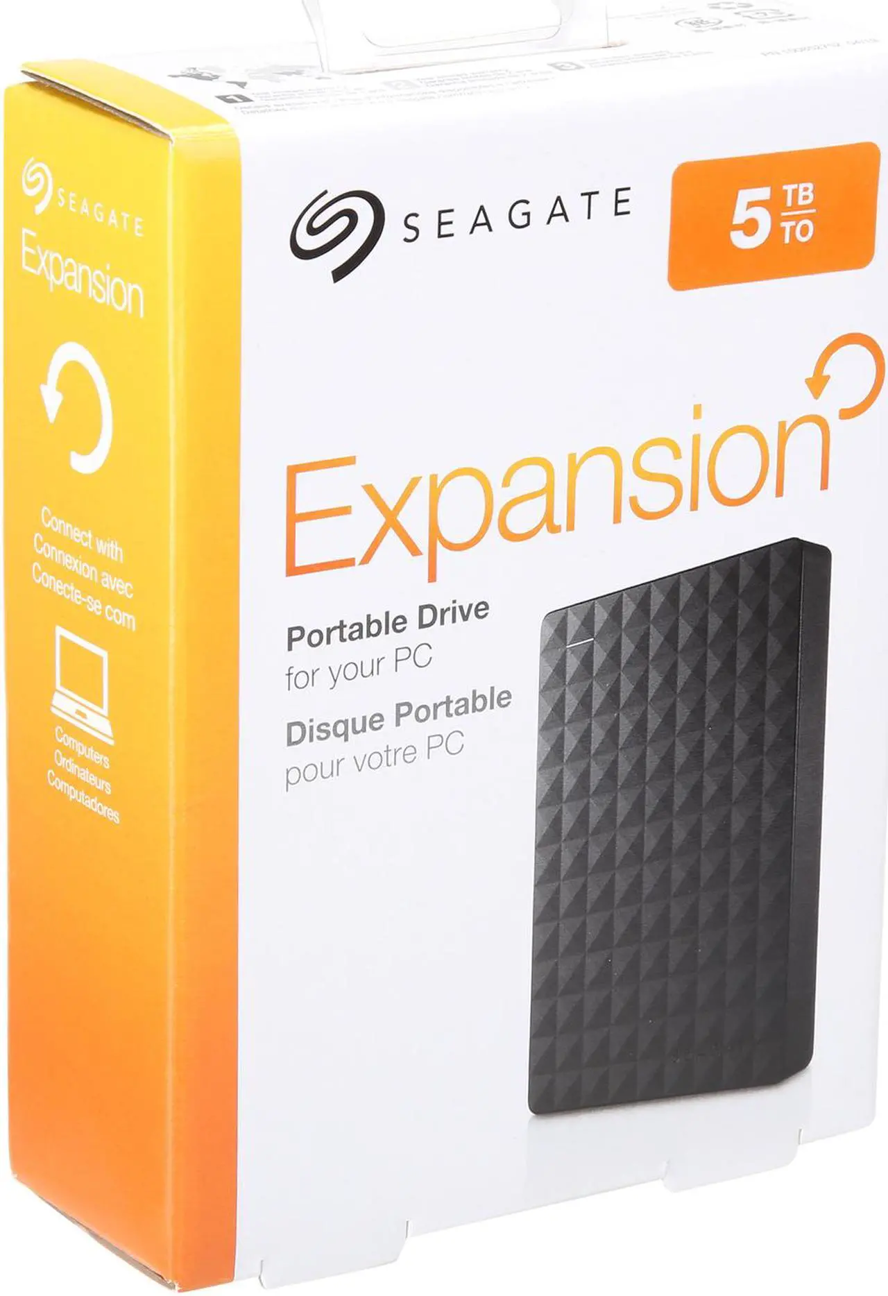 Alt view image 6 of 6 - Seagate Portable Hard Drive 5TB HDD - External Expansion for PC Windows PS4 & Xbox - USB 2.0 & 3.0 Black (STEA5000402)