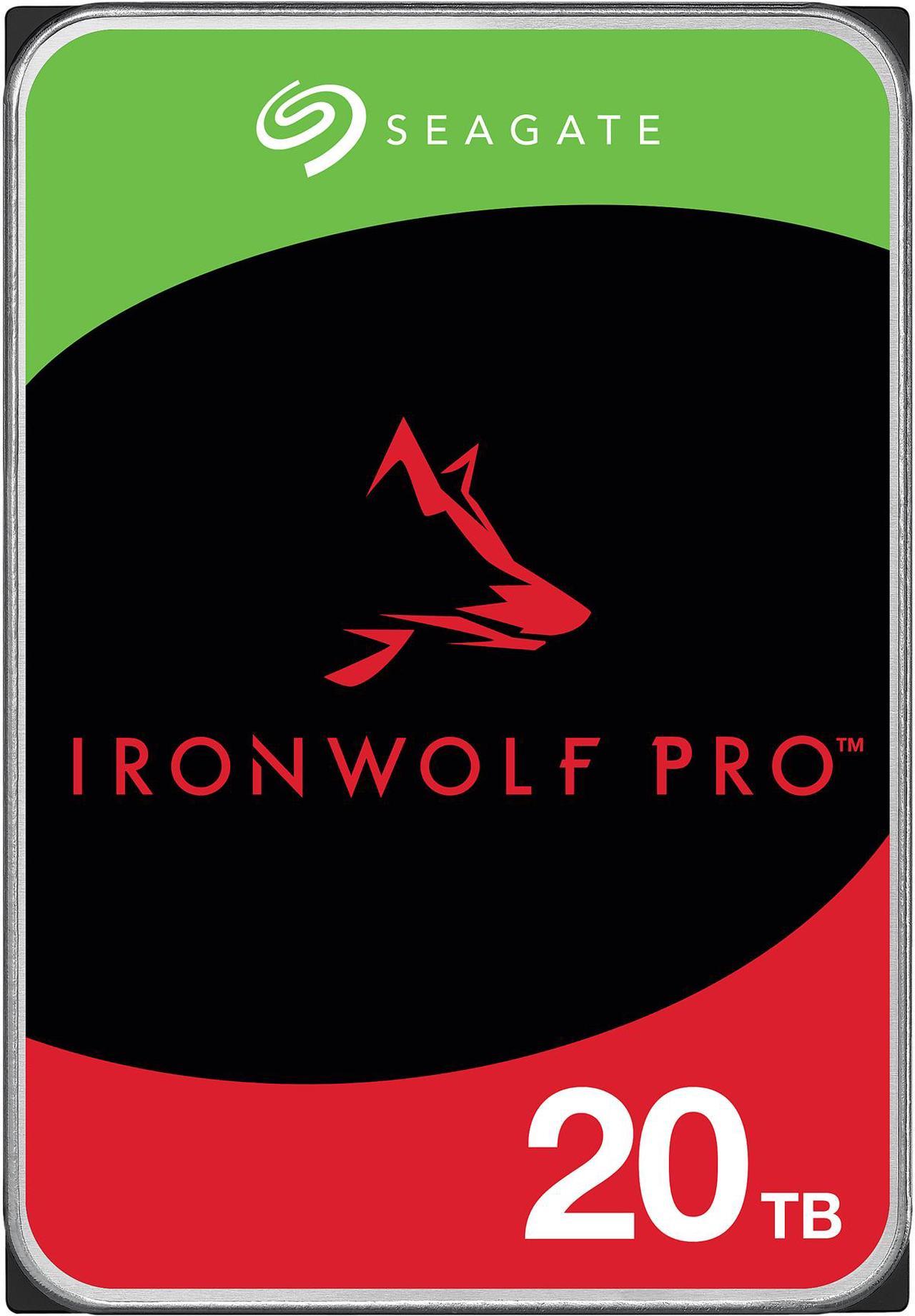 Seagate IronWolf Pro 20TB NAS Hard Drive 7200 RPM 256MB Cache CMR SATA 6.0Gb/s 3.5" Internal HDD NE-ST20000NE000