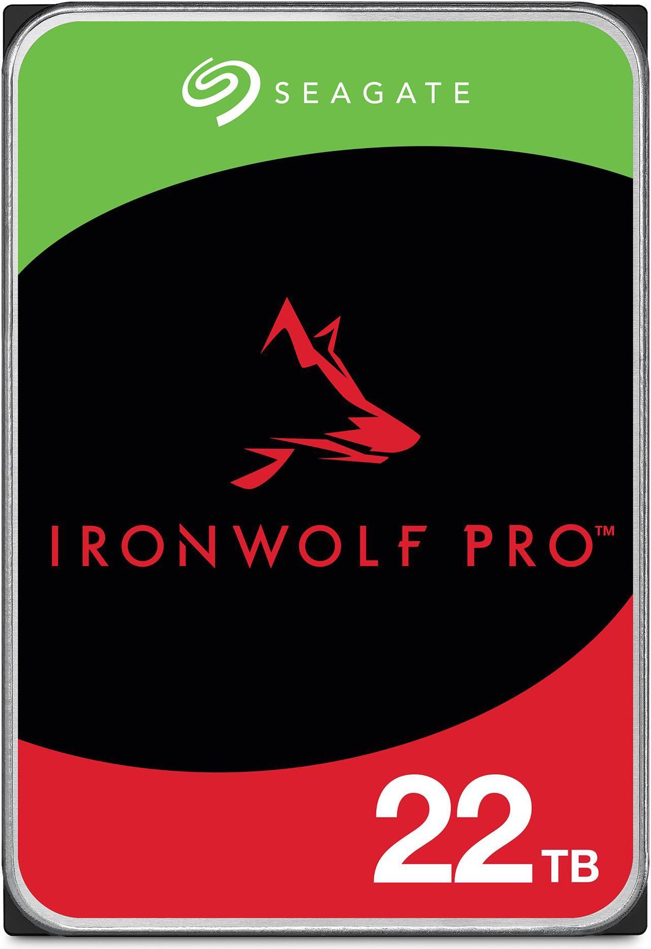 Seagate IronWolf Pro 22TB Enterprise NAS Internal HDD – CMR 3.5in SATA 6Gb/s 7200 RPM (ST22000NT001)