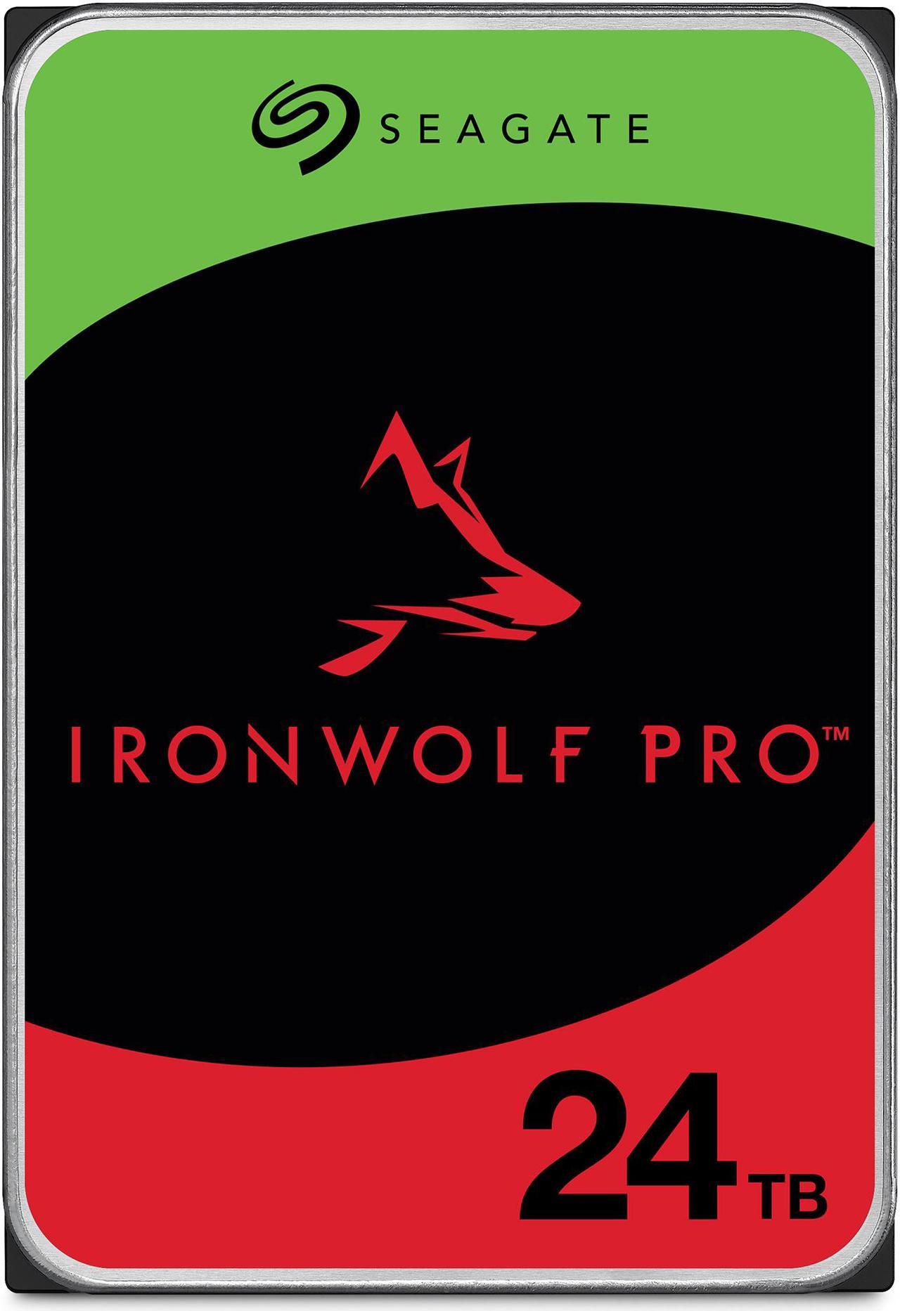 Seagate IronWolf Pro ST24000NT002 24TB 7200 RPM 512MB Cache SATA 6.0Gb/s 3.5" Internal Hard Drive