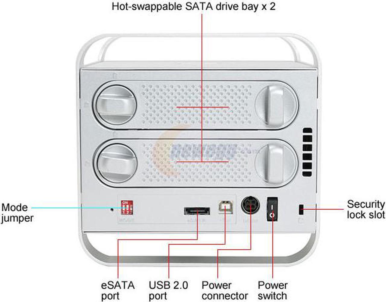 Alt view image 3 of 9 - iomega UltraMax Pro 33744 Hard Drive, eSata/USB 2.0, 1.5TB (2HD x 750GB)