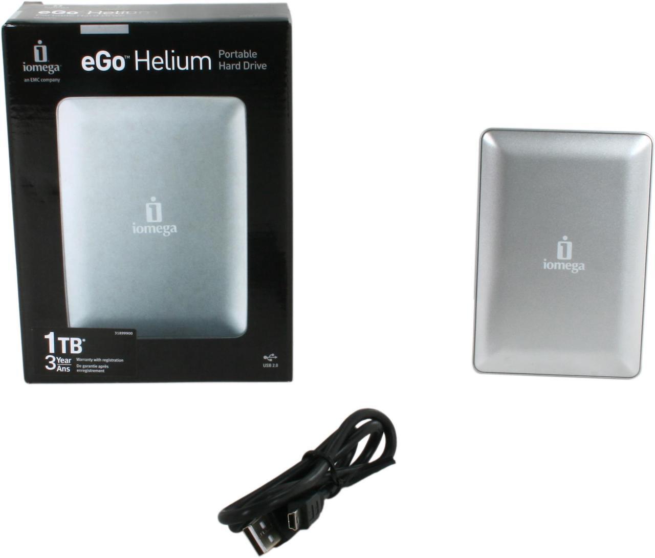 Alt view image 5 of 5 - iomega eGo Helium 1TB USB 2.0 2.5" External Hard Drive 34820 Silver