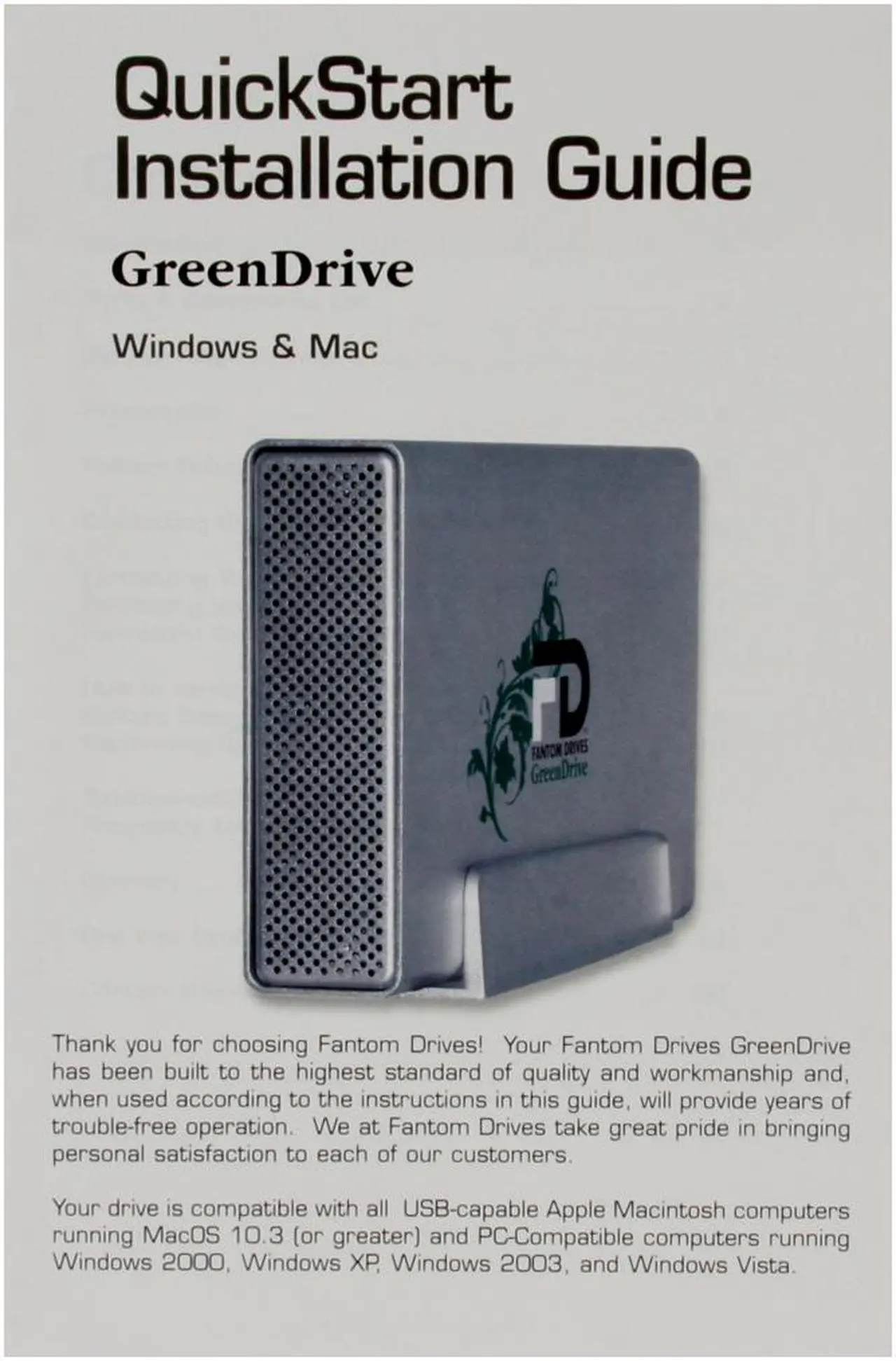 Alt view image 7 of 8 - Fantom Drives 500GB USB 2.0 / eSATA 3.5" GreenDrive External Hard Drive GD500EU