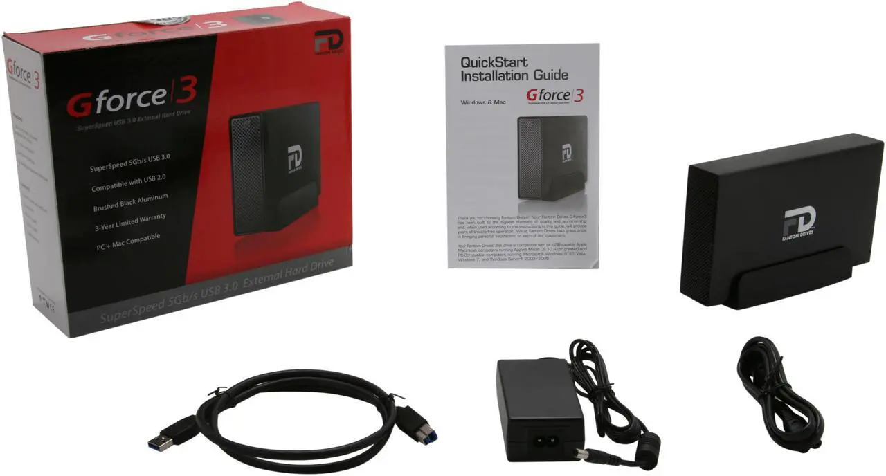 Alt view image 5 of 5 - Fantom Drives G-Force3 1.5TB USB 3.0/2.0 3.5" External Hard Drive GF3B1500U