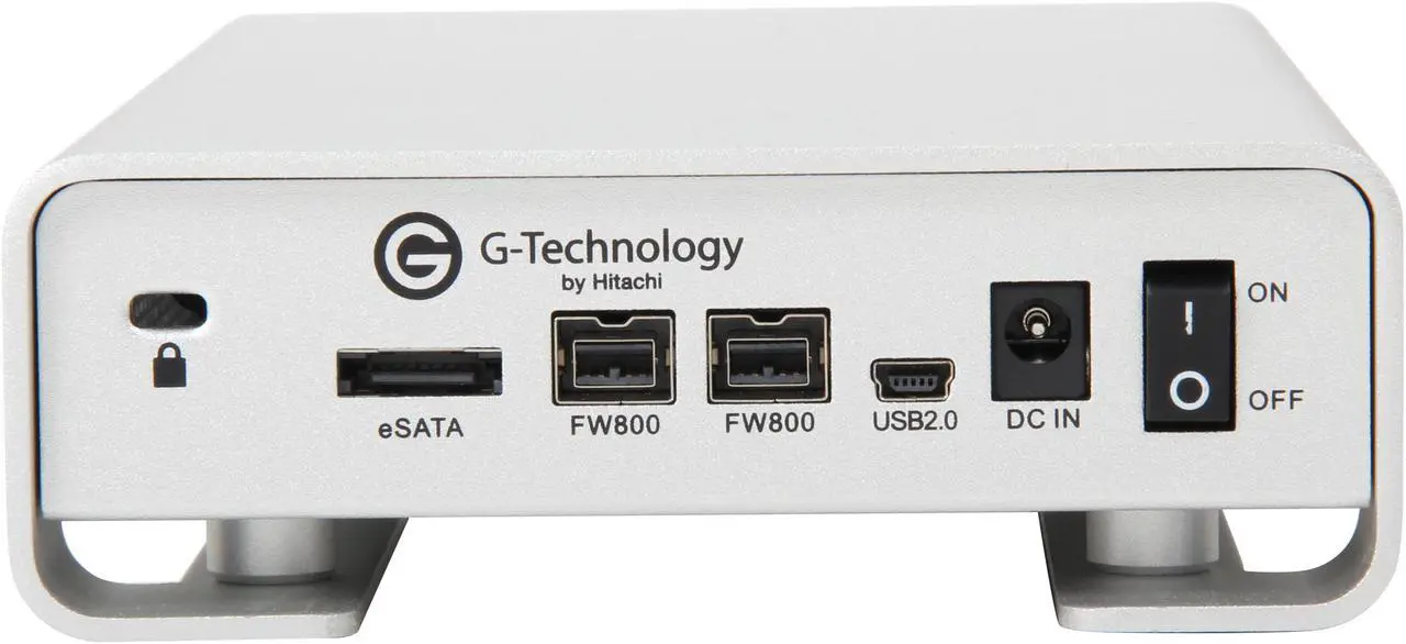 Alt view image 4 of 5 - G-Technology G-Drive(Gen 4) 2TB 7200 RPM Professional High-Performance EXternal Hard Drive eSATA/ USB 2.0/ Firewire800 Silver (0G00203)