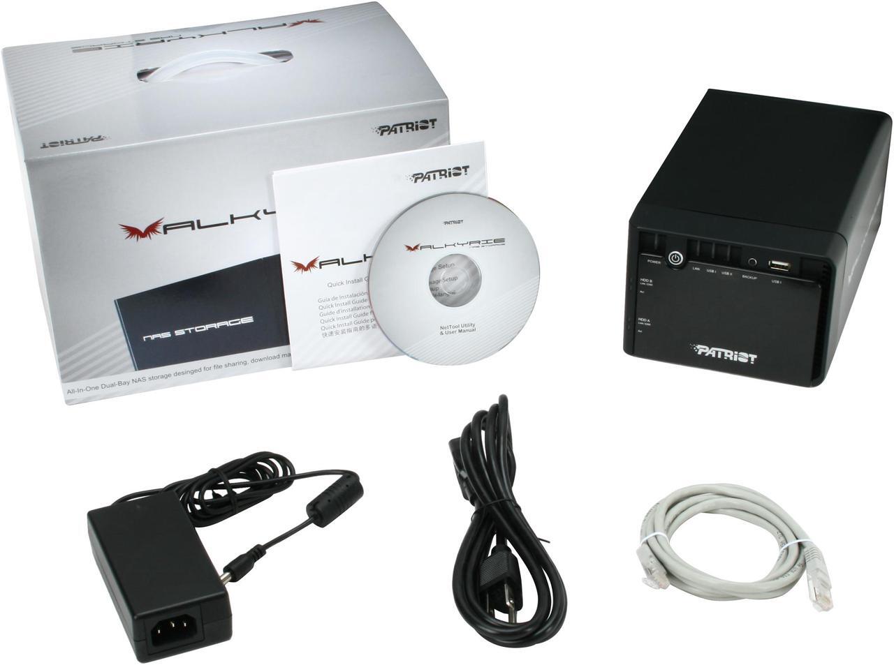 Alt view image 6 of 6 - Patriot PCNASVK35S2 Diskless System Valkyrie 2-Bay Network Attach