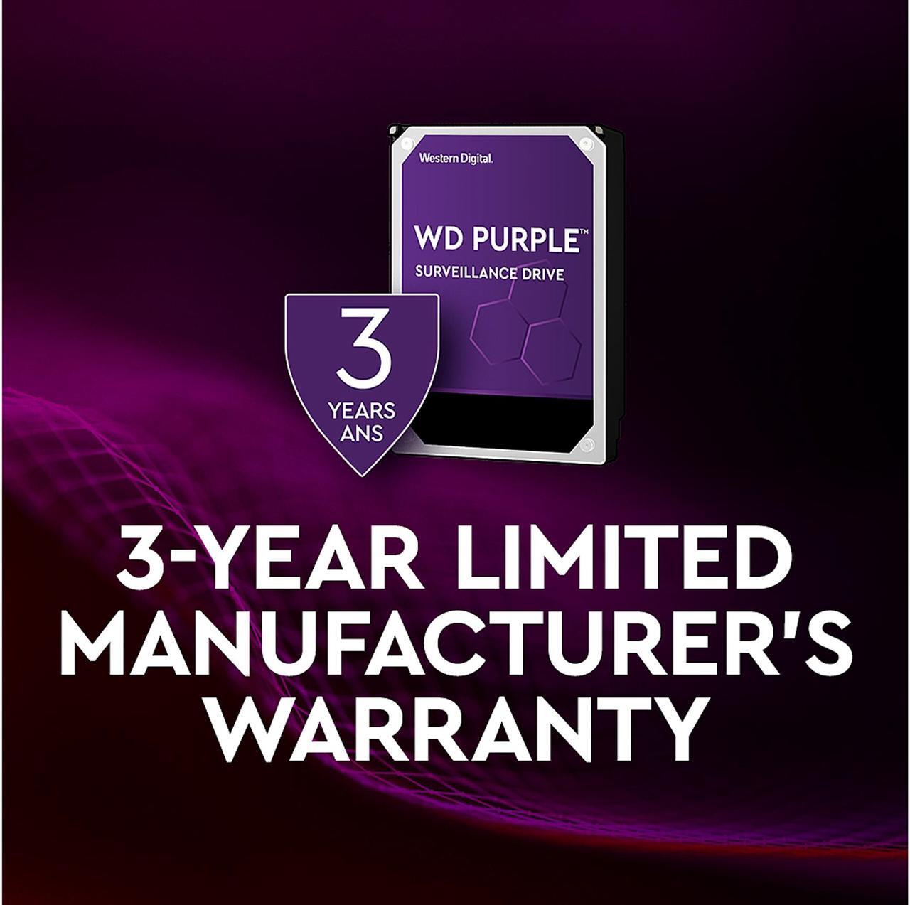 Alt view image 9 of 9 - WD Purple 6TB Surveillance Hard Disk Drive - 5700 RPM Class SATA 6Gb/s 64MB Cache 3.5 Inch WD60PURZ
