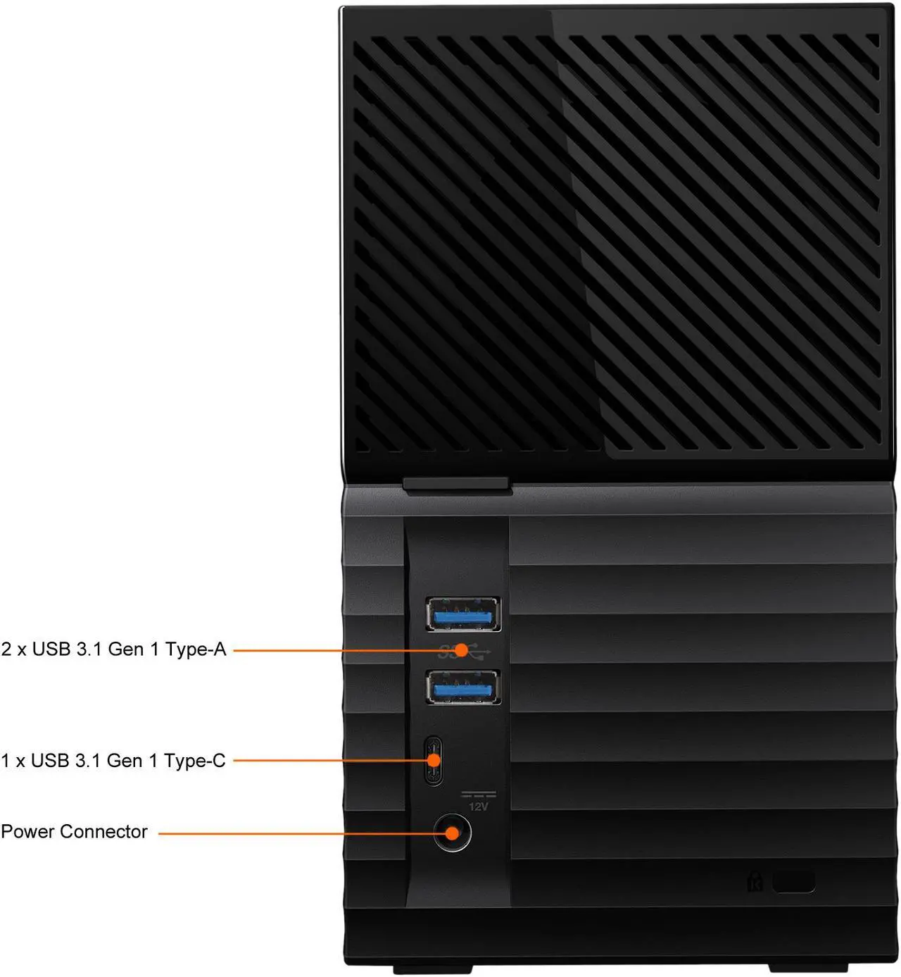 Alt view image 3 of 10 - WD 20TB My Book Duo Desktop RAID External Hard Drive 256-Bit AES Encryption - USB 3.2 Gen1 (WDBFBE0200JBK-NESN)