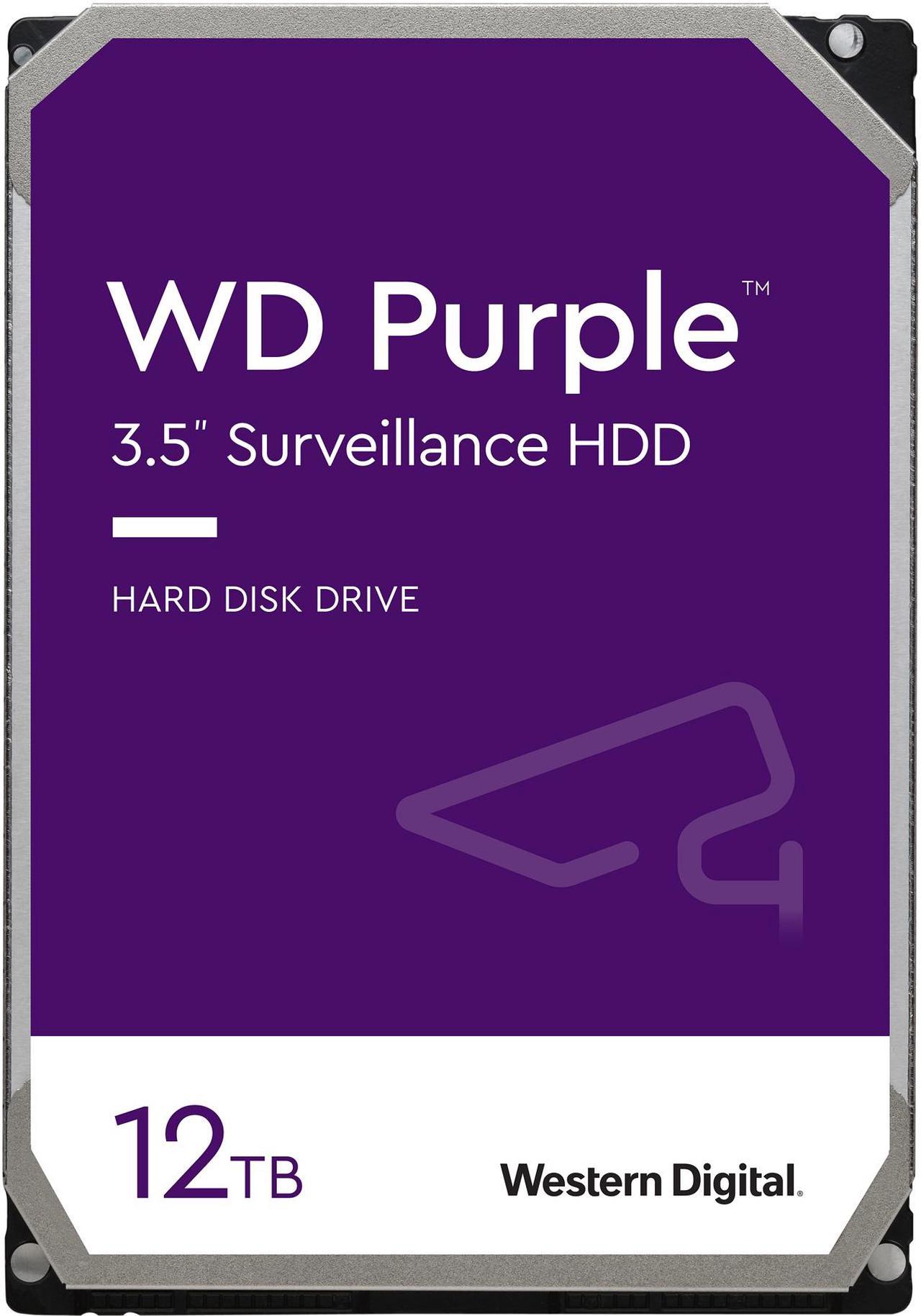 WD Purple WD121PURZ 12TB 7200 RPM 256MB Cache SATA 6.0Gb/s 3.5" Internal Hard Drive Bare Drive