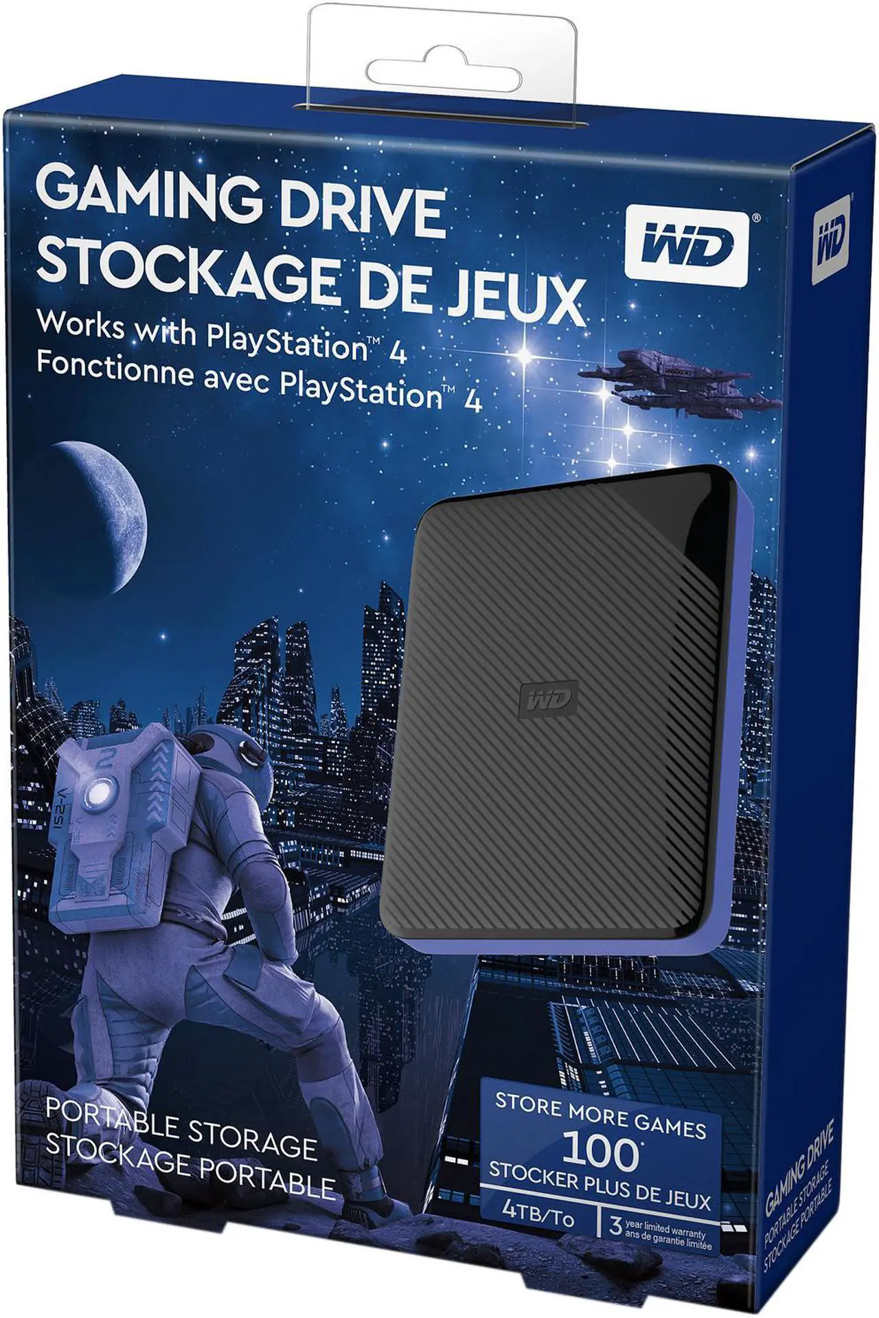 Alt view image 6 of 6 - WD 4TB Gaming Drive Black External Hard Drive for Playstation/Xbox & PC - USB 3.0 (WDBM1M0040BBK-WESN)