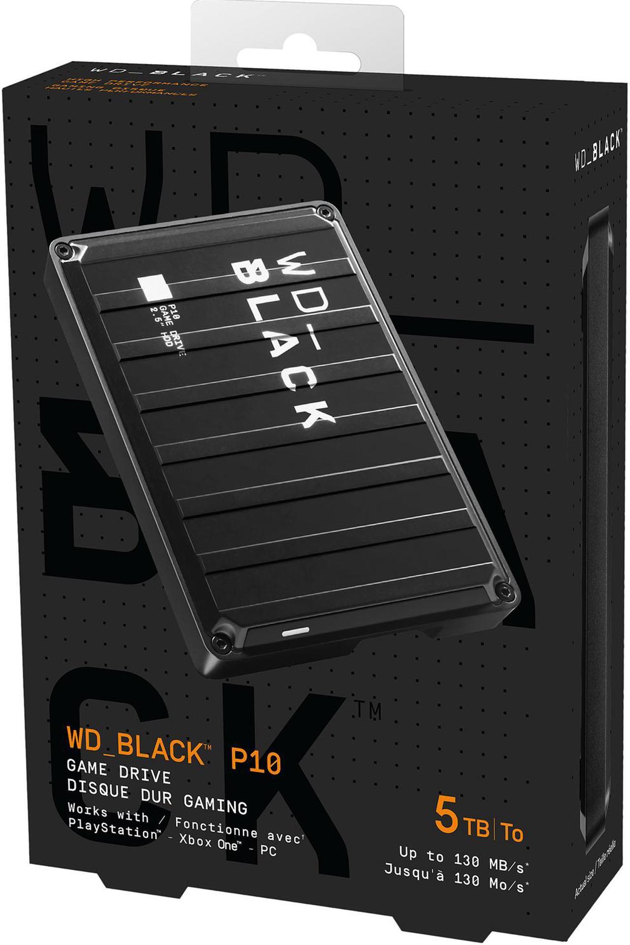 Alt view image 10 of 10 - WD Black 5TB P10 Game Drive Portable External Hard Drive for PS5/PS4/Xbox One/PC/Mac USB 3.2 (WDBA3A0050BBK-WESN)