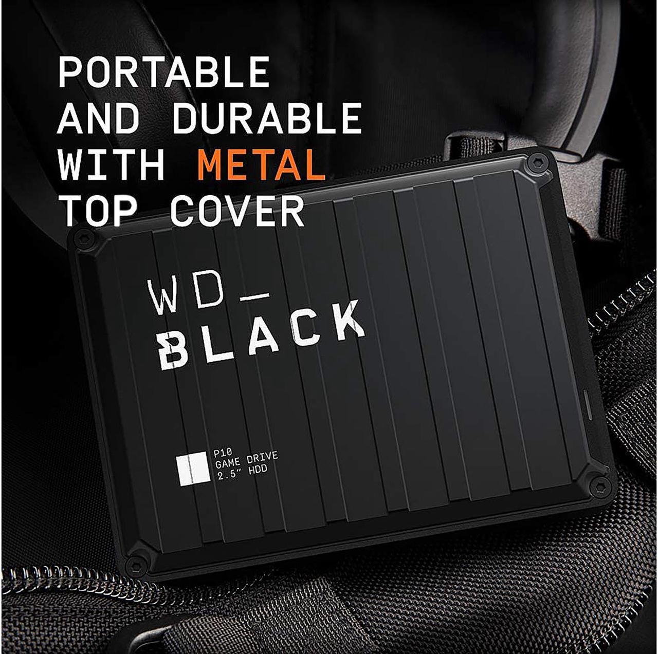 Alt view image 3 of 10 - WD Black 5TB P10 Game Drive Portable External Hard Drive for PS5/PS4/Xbox One/PC/Mac USB 3.2 (WDBA3A0050BBK-WESN)