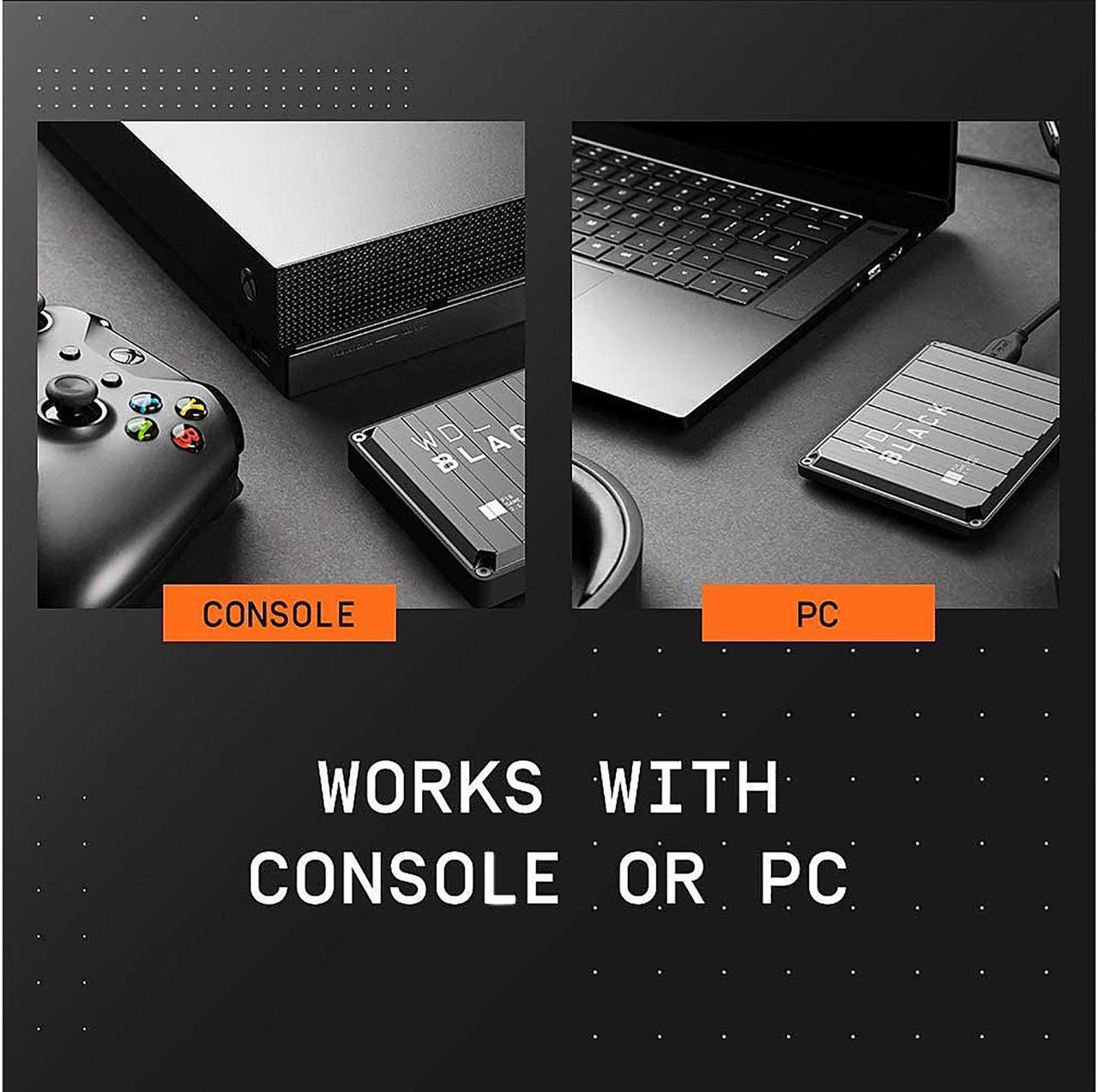 Alt view image 5 of 10 - WD Black 5TB P10 Game Drive Portable External Hard Drive for PS5/PS4/Xbox One/PC/Mac USB 3.2 (WDBA3A0050BBK-WESN)