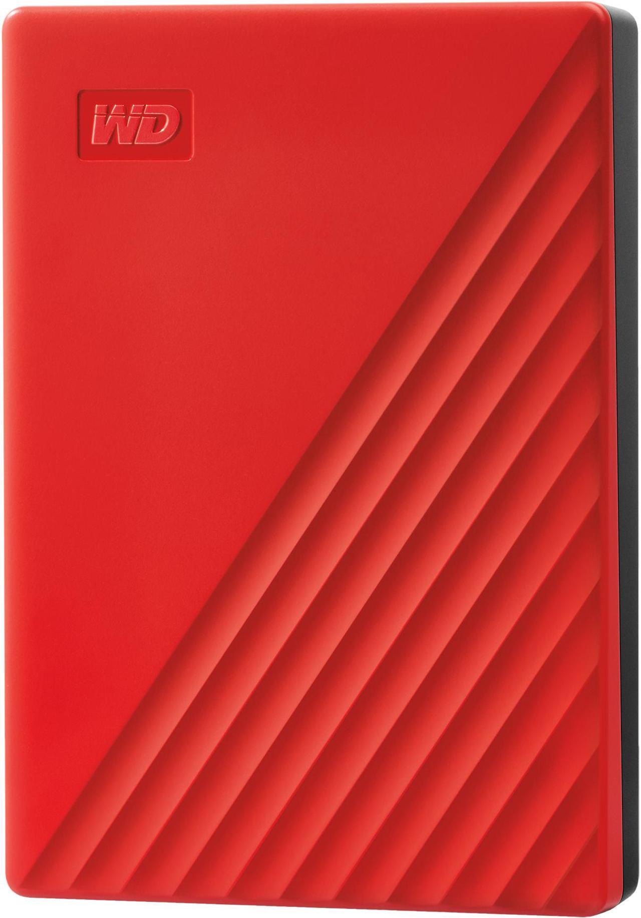 WD 4TB My Passport Portable Storage External Hard Drive USB 3.2 for PC/MAC Red (WDBPKJ0040BRD-WESN)