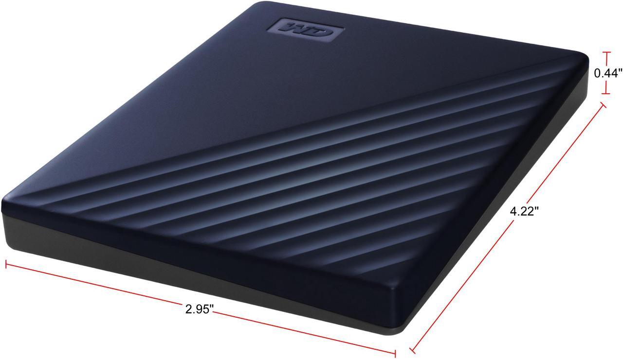 Alt view image 4 of 6 - WD 2TB My Passport for Mac Portable External Hard Drive Storage USB-C/USB-A 3.2 - Midnight Blue (WDBA2D0020BBL-WESN)