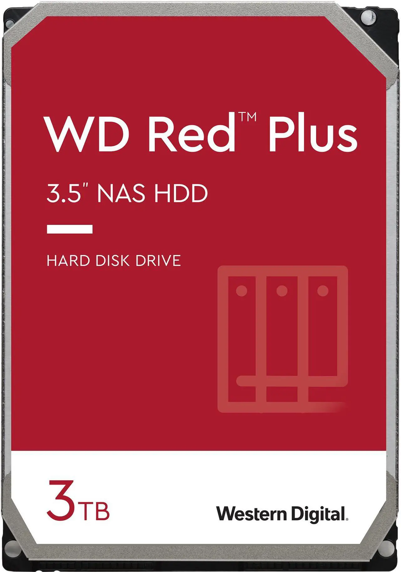 Main image of WD Red Plus 3TB NAS Hard Disk Drive - 5400 RPM Class SATA 6Gb/s, CMR, 128MB Cache, 3.5 Inch - WD30EFZX