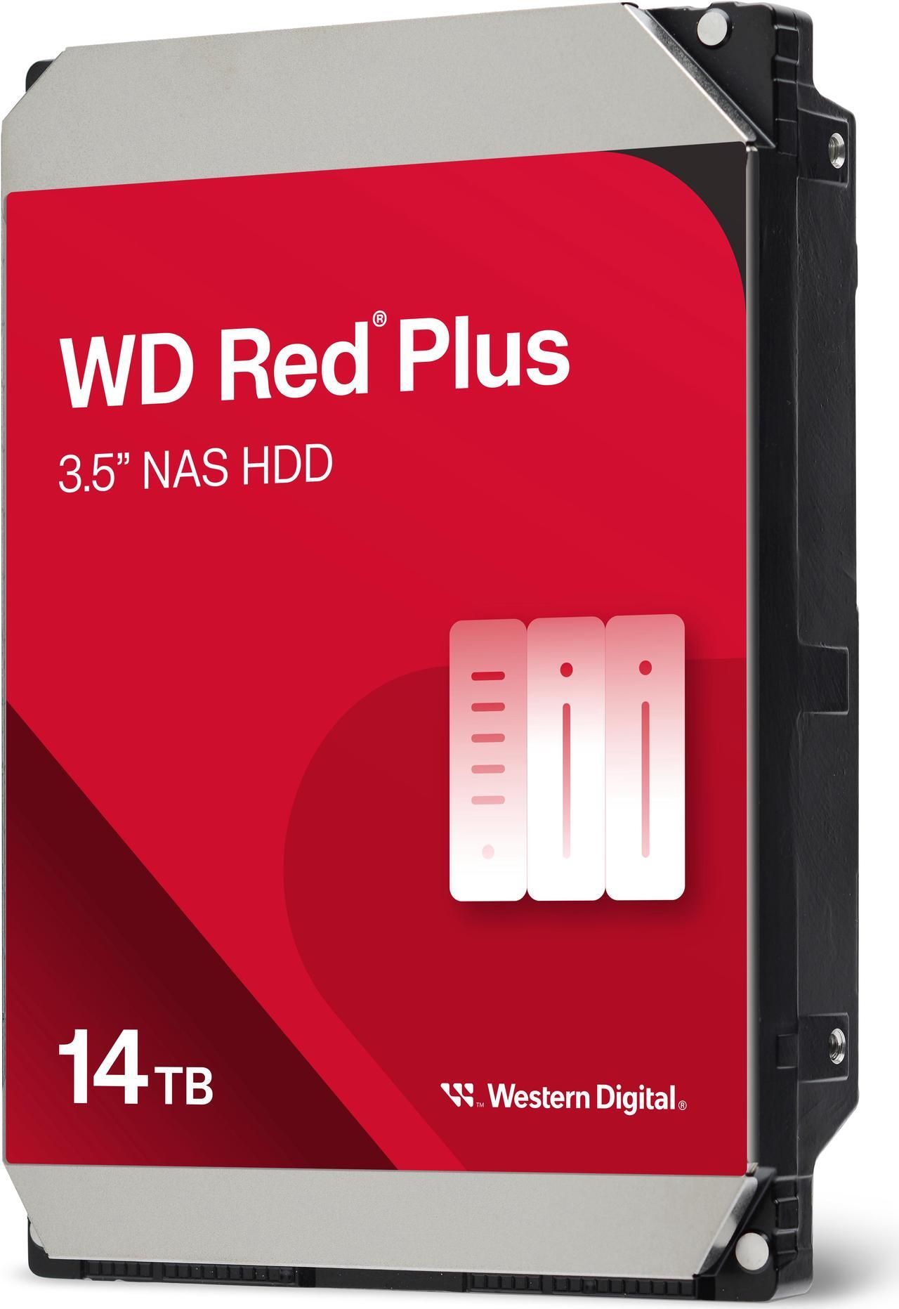 Alt view image 3 of 7 - WD Red Plus 14TB NAS Hard Disk Drive - 7200 RPM Class SATA 6Gb/s, CMR, 512MB Cache, 3.5 Inch - WD140EFGX