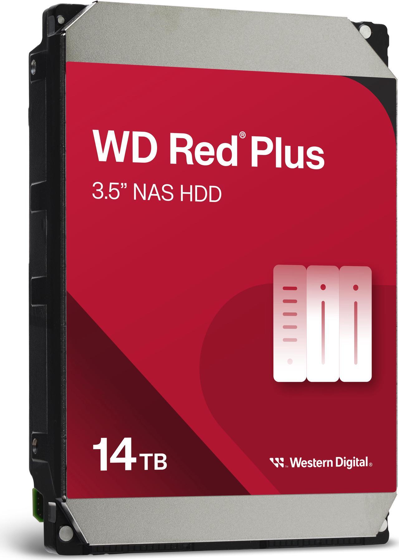 Alt view image 2 of 7 - WD Red Plus 14TB NAS Hard Disk Drive - 7200 RPM Class SATA 6Gb/s, CMR, 512MB Cache, 3.5 Inch - WD140EFGX