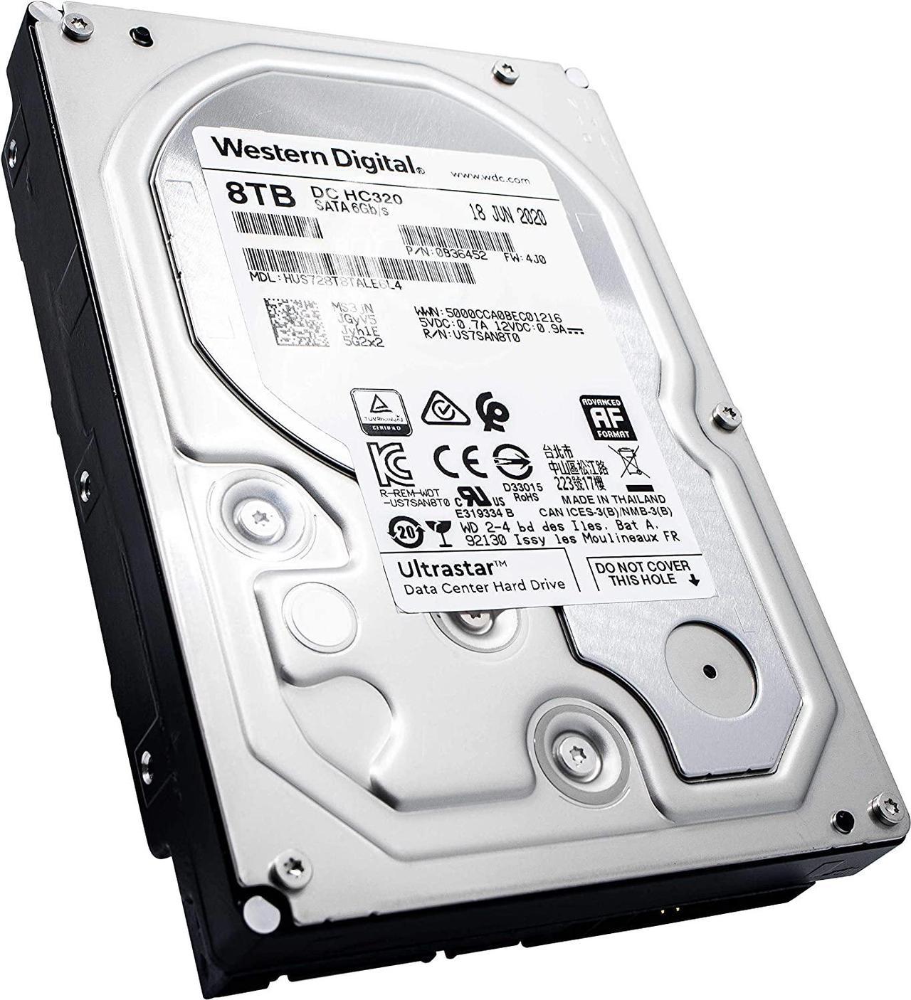 Western Digital Ultrastar DC HC320 0B36404 8TB 7200 RPM 256MB Cache SATA 6.0Gb/s 3.5" Internal Hard Drive