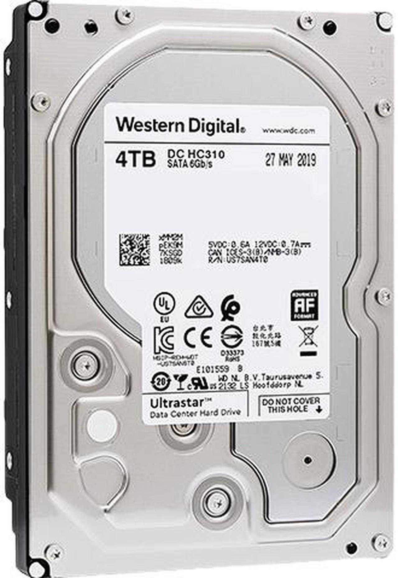 Western Digital Ultrastar DC HC310 HUS726T4TALE6L4-0B36040 4TB 7200 RPM 256MB Cache SATA 6.0Gb/s 3.5" Internal Hard Drive