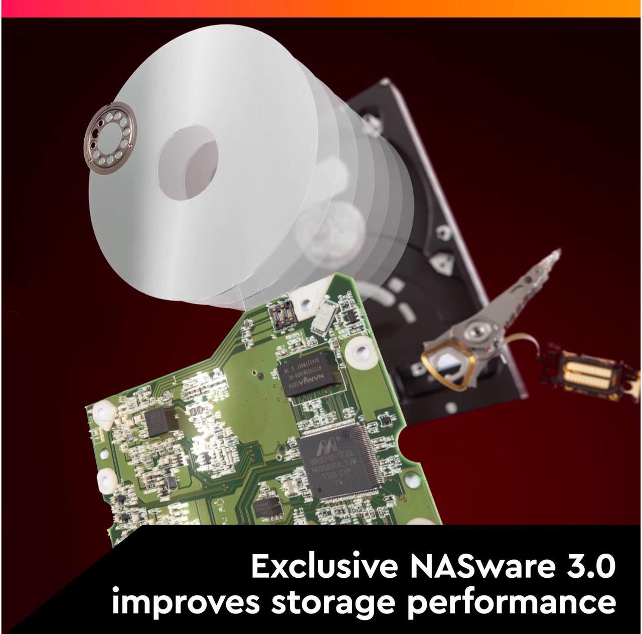 Alt view image 4 of 6 - WD Red Plus 8TB NAS Hard Disk Drive - 5640 RPM Class SATA 6Gb/s, CMR, 128MB Cache, 3.5 Inch - WD80EFZX