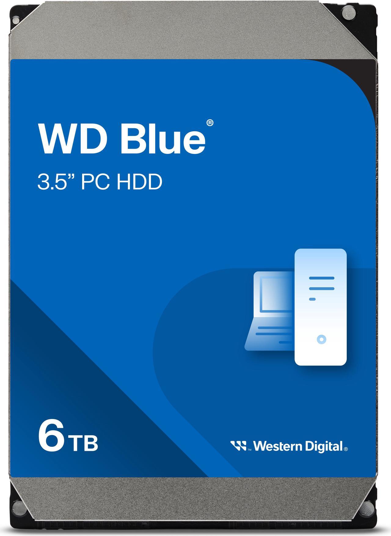 WD Blue 6TB Desktop Hard Disk Drive - 5400 RPM SATA 6Gb/s 256MB Cache 3.5 Inch - WD60EZAX