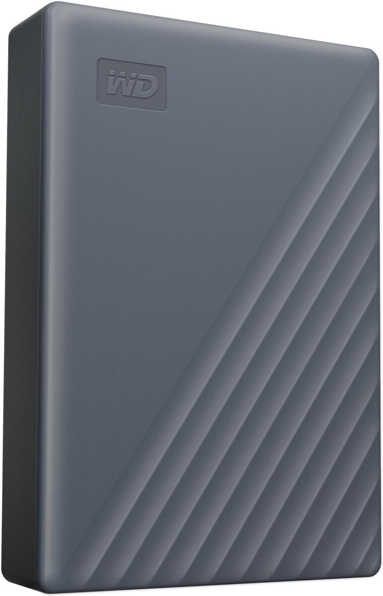 WD 6TB My Passport Hard Drives - Portable External USB-C™, USB 3.2 Gen 1/USB 3.0 (USB 2.0 compatible) Model WDBY3J0060BGY-WESN Silicon Grey