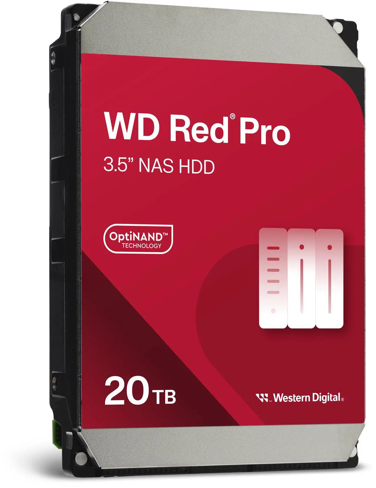 Alt view image 3 of 3 - Western Digital 20TB WD Red Pro NAS Internal Hard Drive HDD - 7200 RPM, SATA 6 Gb/s, CMR, 512 MB Cache, 3.5" - WD202KFGX