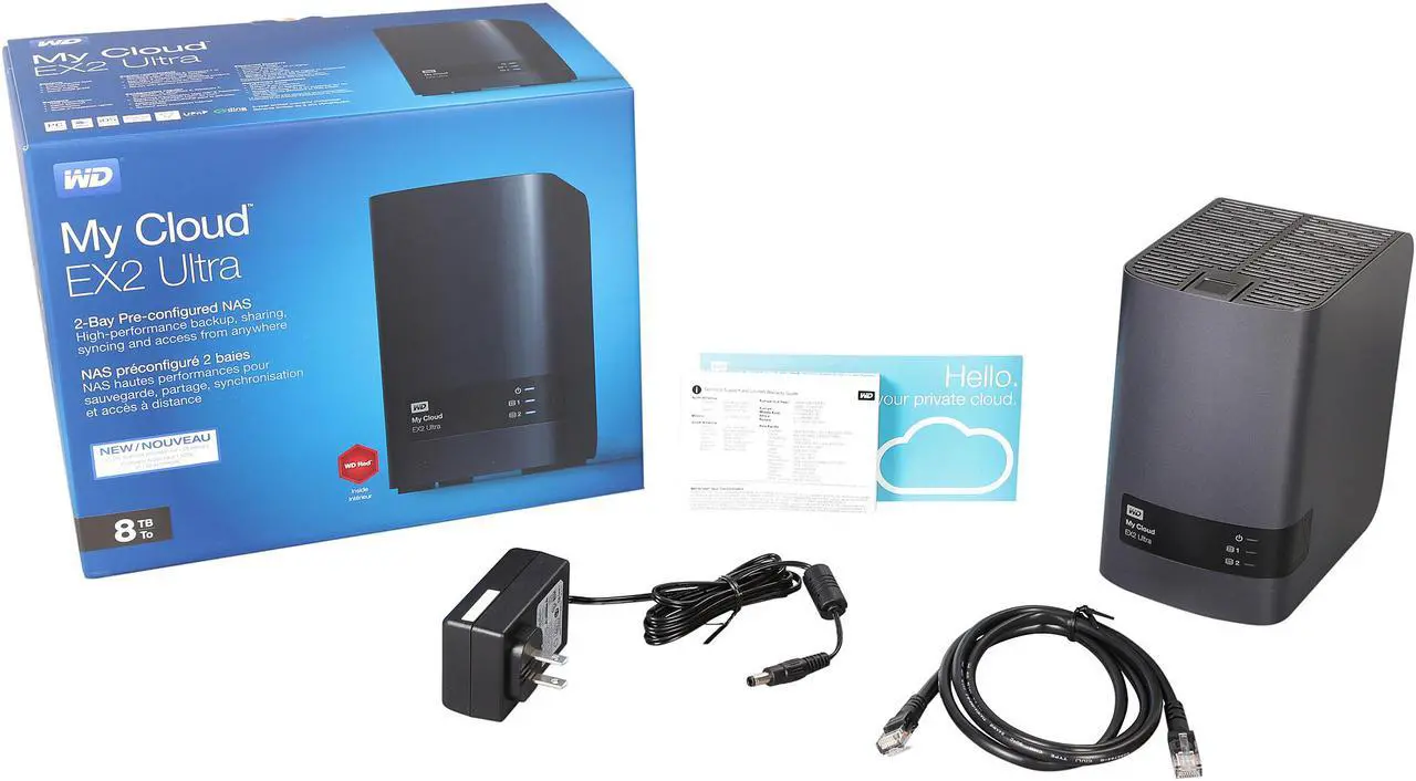Alt view image 9 of 9 - WD 8TB My Cloud EX2 Ultra NAS - Network Attached Storage - Dual-Core Processor (WDBVBZ0080JCH-NESN)