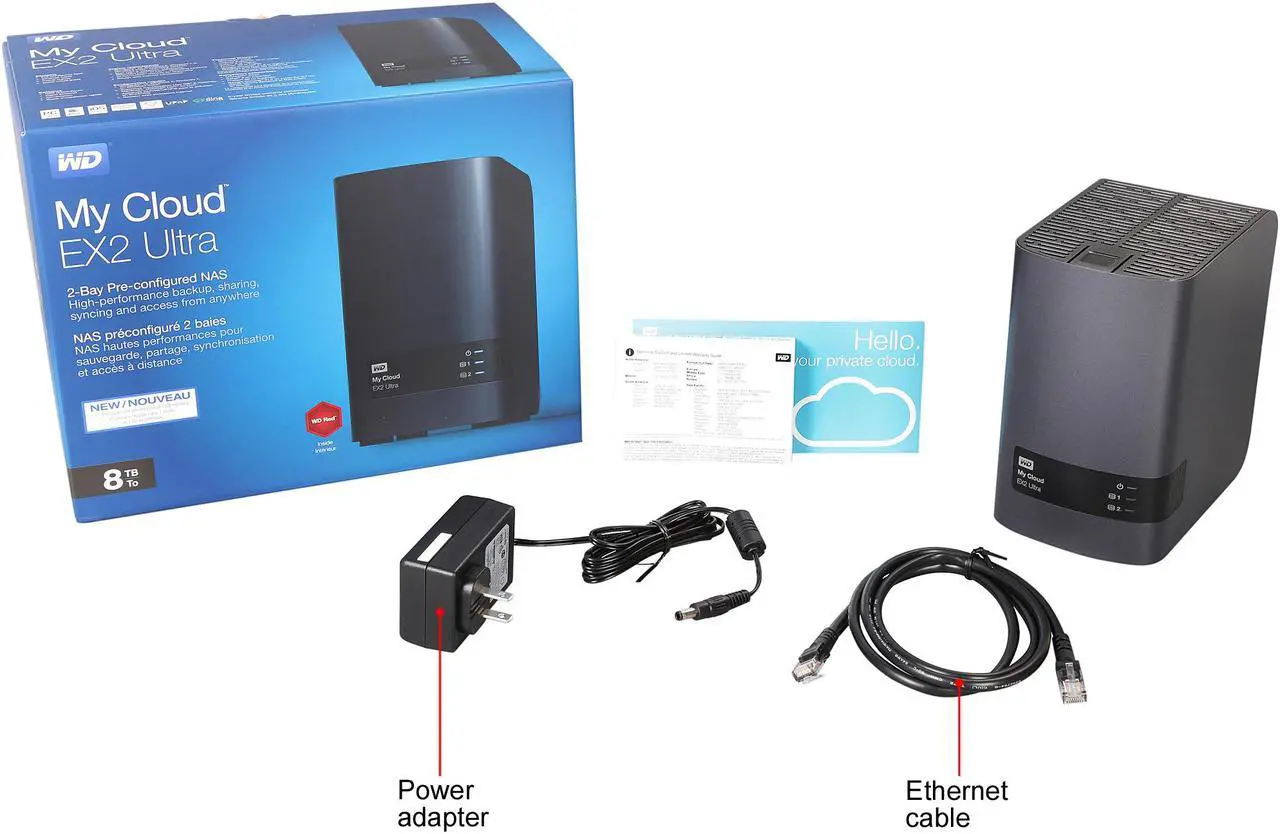 Alt view image 10 of 9 - WD 8TB My Cloud EX2 Ultra NAS - Network Attached Storage - Dual-Core Processor (WDBVBZ0080JCH-NESN)