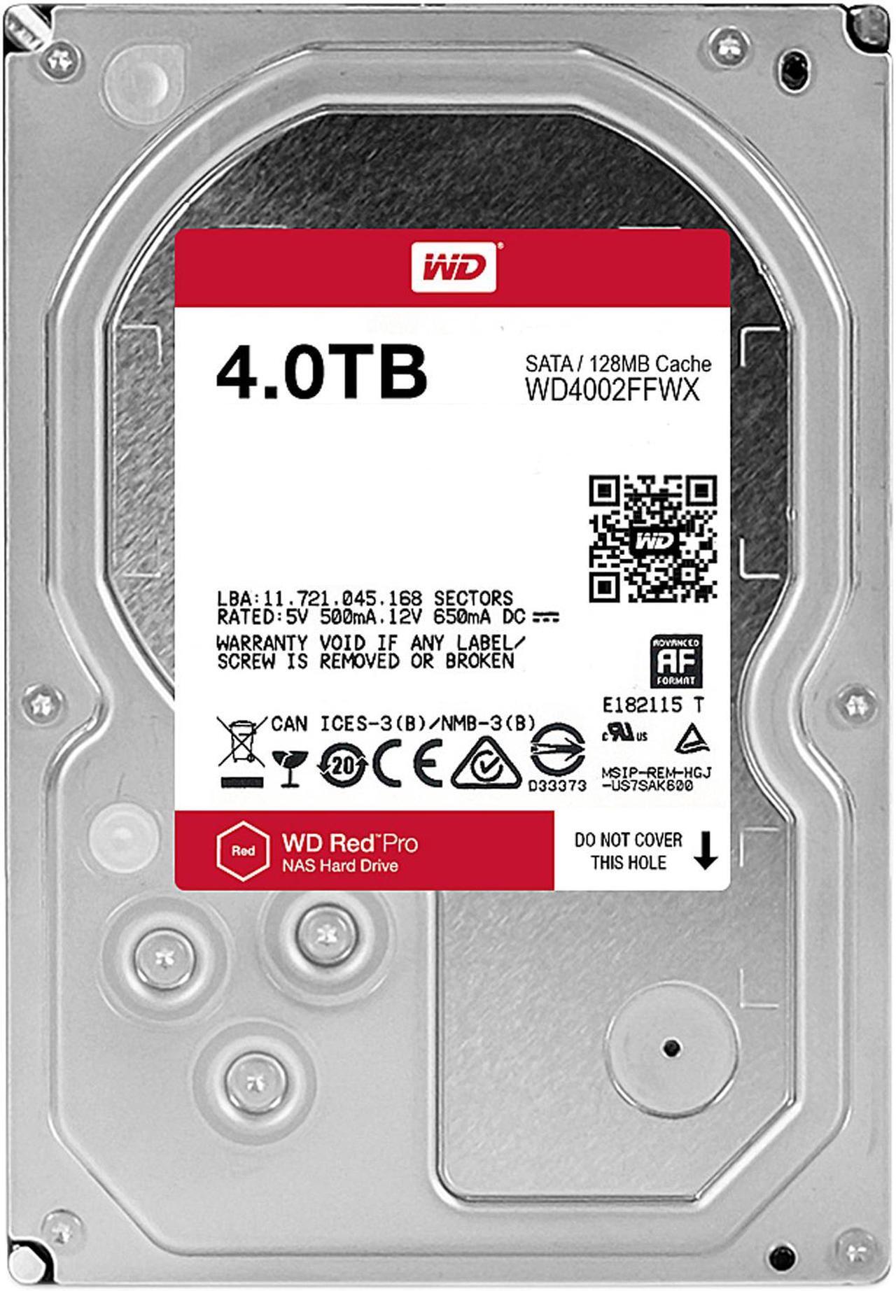Alt view image 2 of 4 - WD Red Pro 4TB NAS Hard Disk Drive - 7200 RPM Class SATA 6Gb/s 128MB Cache 3.5 Inch - WD4002FFWX