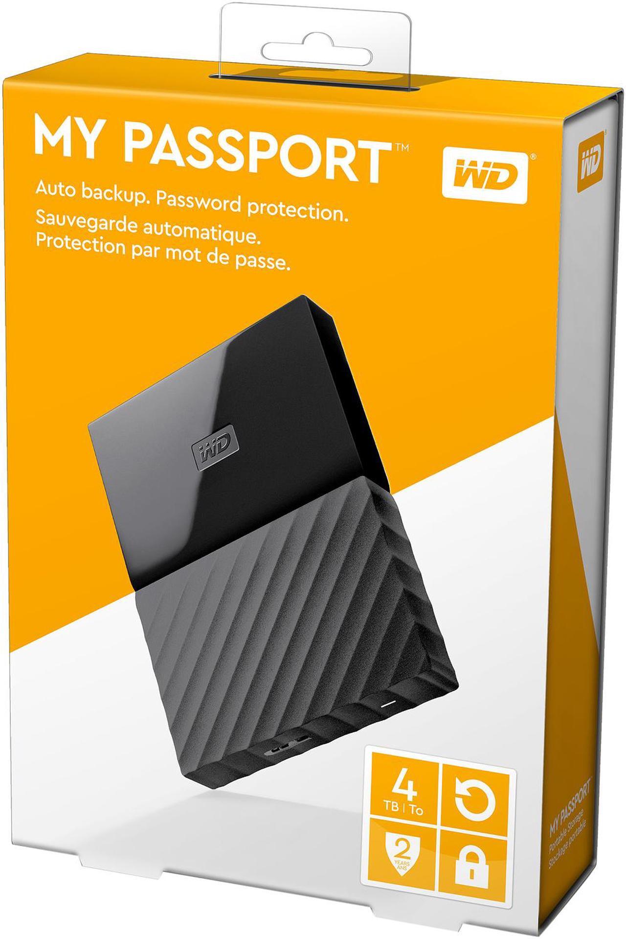 Alt view image 5 of 5 - WD 4TB My Passport Portable Hard Drive USB 3.0 Model WDBYFT0040BBK-WESN Black