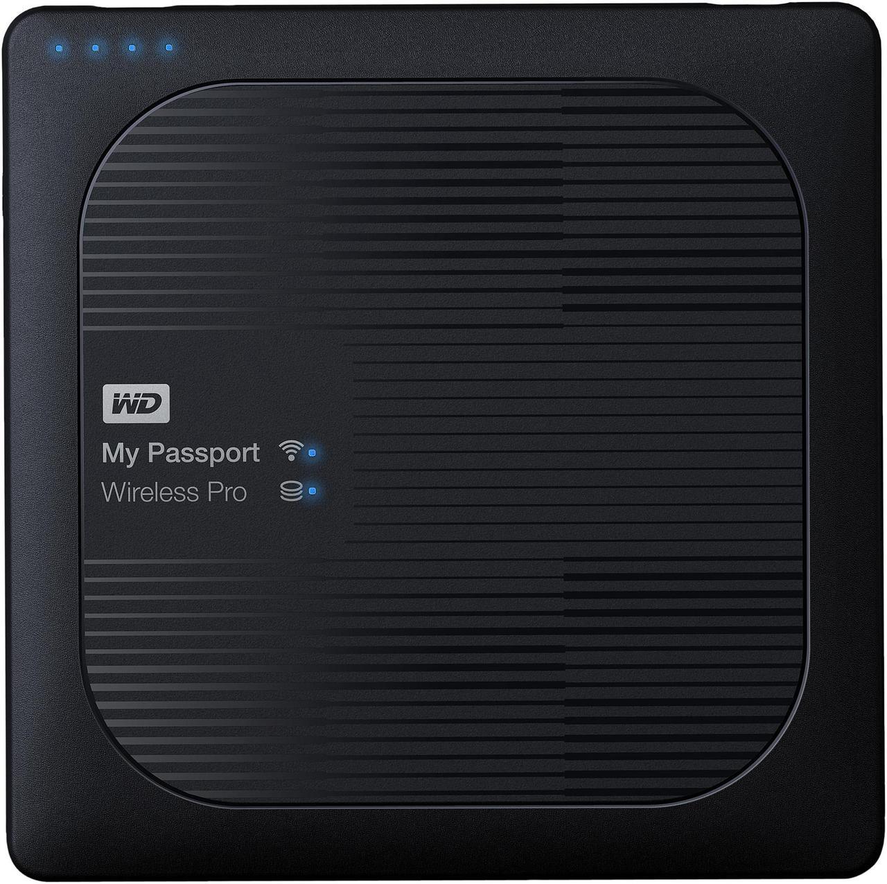 Alt view image 4 of 6 - WD 4TB My Passport Wireless Pro Portable External Hard Drive - WiFi AC, SD, USB 3.0 - WDBSMT0040BBK-NESN
