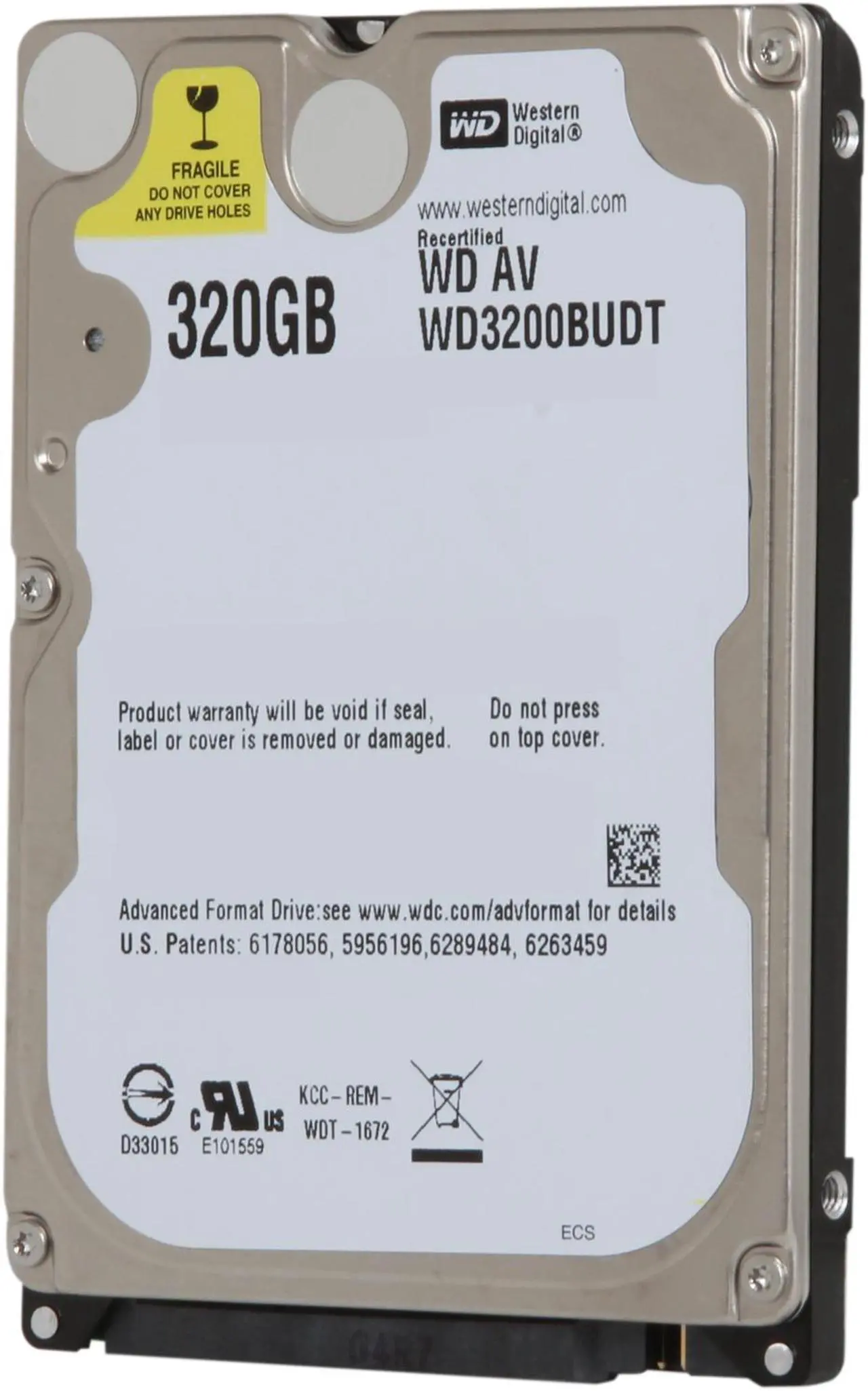 Hard Disk Western Digital 320gb Hard Disk WD AV-25 320GB, SATA II, 5400 RPM, 16MB Cache, 2.5 Pollici, Per DVR E Sistemi 24/7 Disco Per DVR E Sorveglianza