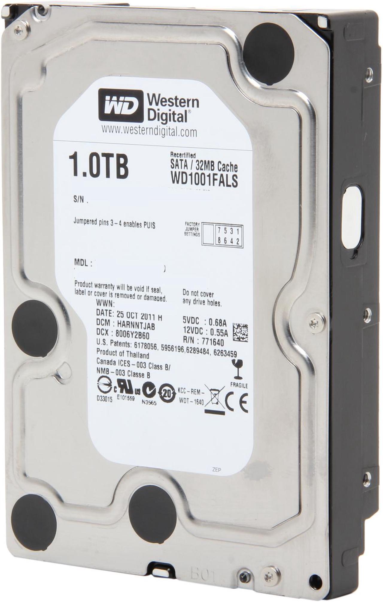 Main image of WD Black WD1001FALS 1TB 7200 RPM 32MB Cache SATA 3.0Gb/s 3.5" Internal Hard Drive Bare Drive