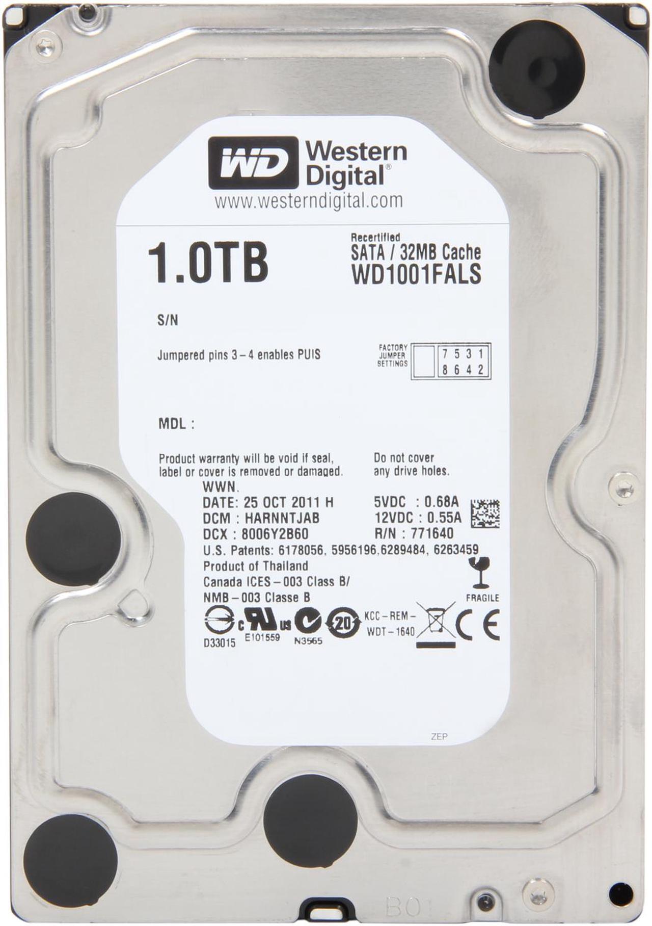 Alt view image 2 of 4 - WD Black WD1001FALS 1TB 7200 RPM 32MB Cache SATA 3.0Gb/s 3.5" Internal Hard Drive Bare Drive