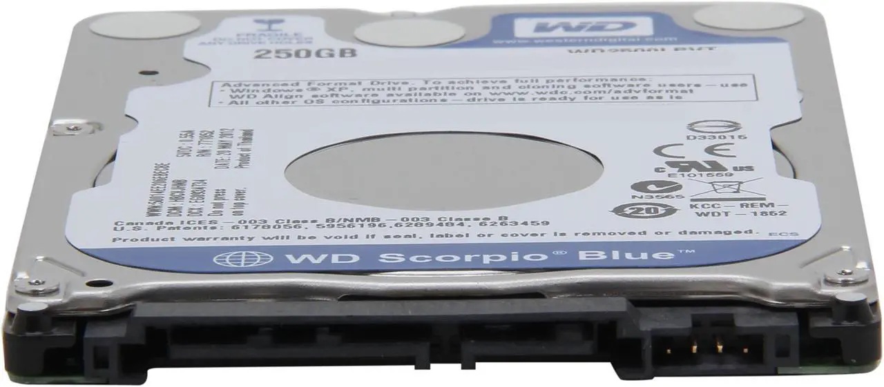 Alt view image 4 of 5 - WD Blue 250GB Mobile Hard Disk Drive - 5400 RPM SATA 3 Gb/s 2.5 Inch - WD2500LPVT