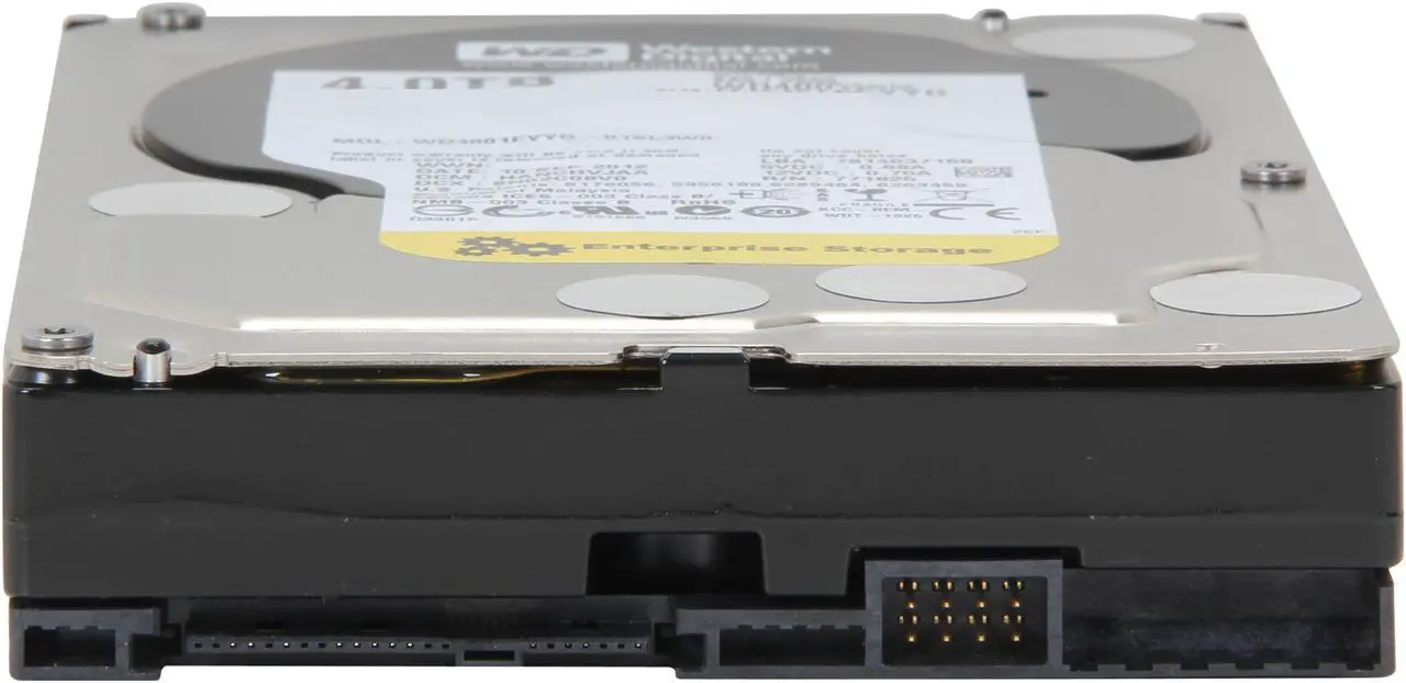 Alt view image 4 of 6 - WD Re 4TB Datacenter Capacity Hard Disk Drive - 7200 RPM Class SAS 6Gb/s 32MB Cache 3.5 inch WD4001FYYG