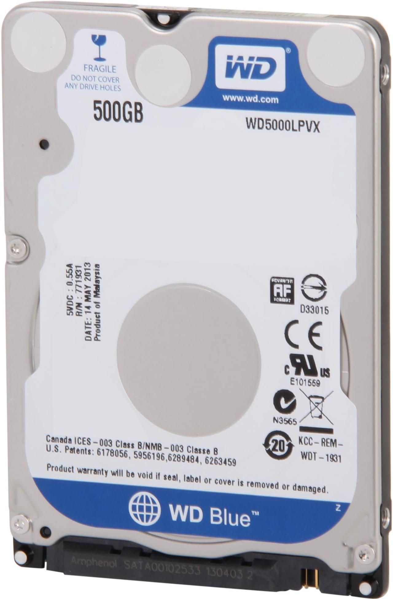 Alt view image 3 of 5 - WD Blue 500GB Mobile 7.00mm Hard Disk Drive - 5400 RPM SATA 6 Gb/s 2.5 Inch - WD5000LPVX