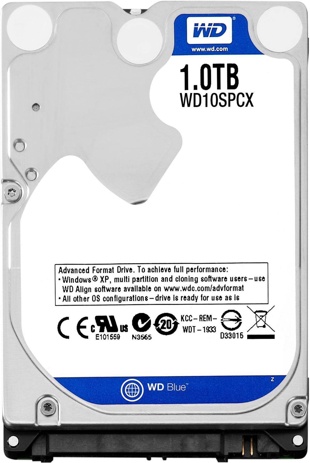 Main image of WD Blue WD10SPCX 1TB 5400 RPM 16MB Cache SATA 6.0Gb/s 2.5" Internal Notebook Hard Drive