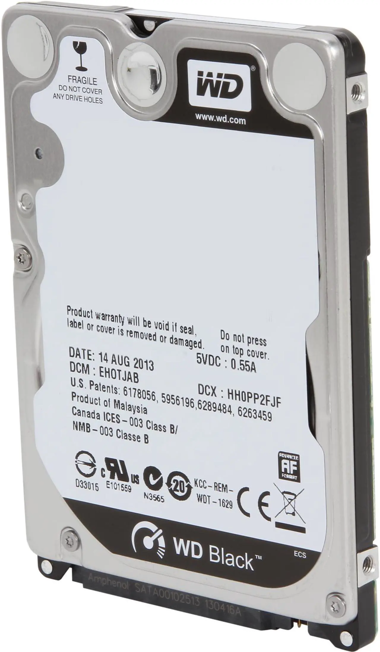 Alt view image 3 of 6 - WD Black 750GB Performance Mobile Hard Disk Drive - 7200 RPM SATA 6Gb/s 16MB Cache 2.5 Inch - WD7500BPKX