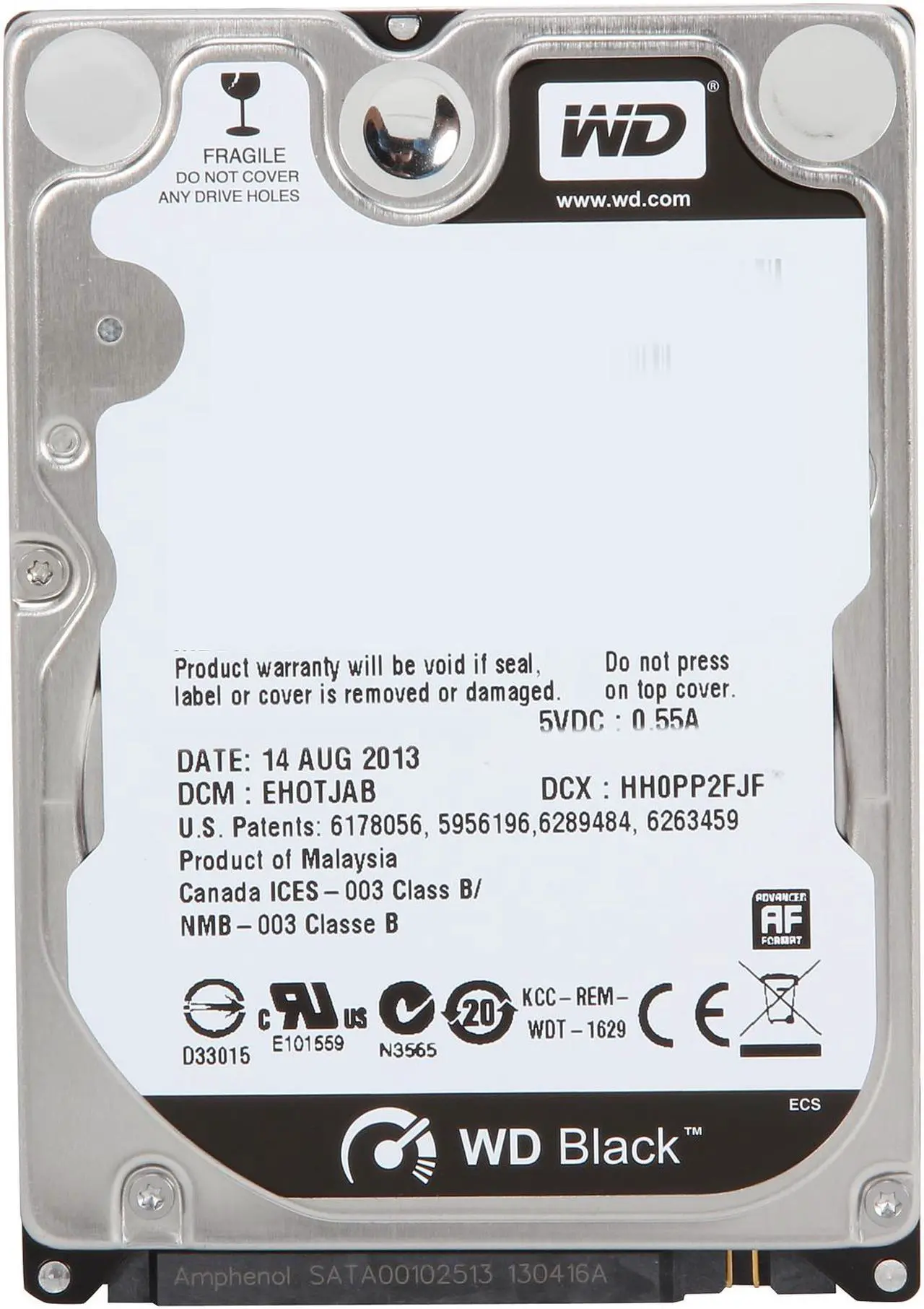 Alt view image 4 of 6 - WD Black 750GB Performance Mobile Hard Disk Drive - 7200 RPM SATA 6Gb/s 16MB Cache 2.5 Inch - WD7500BPKX