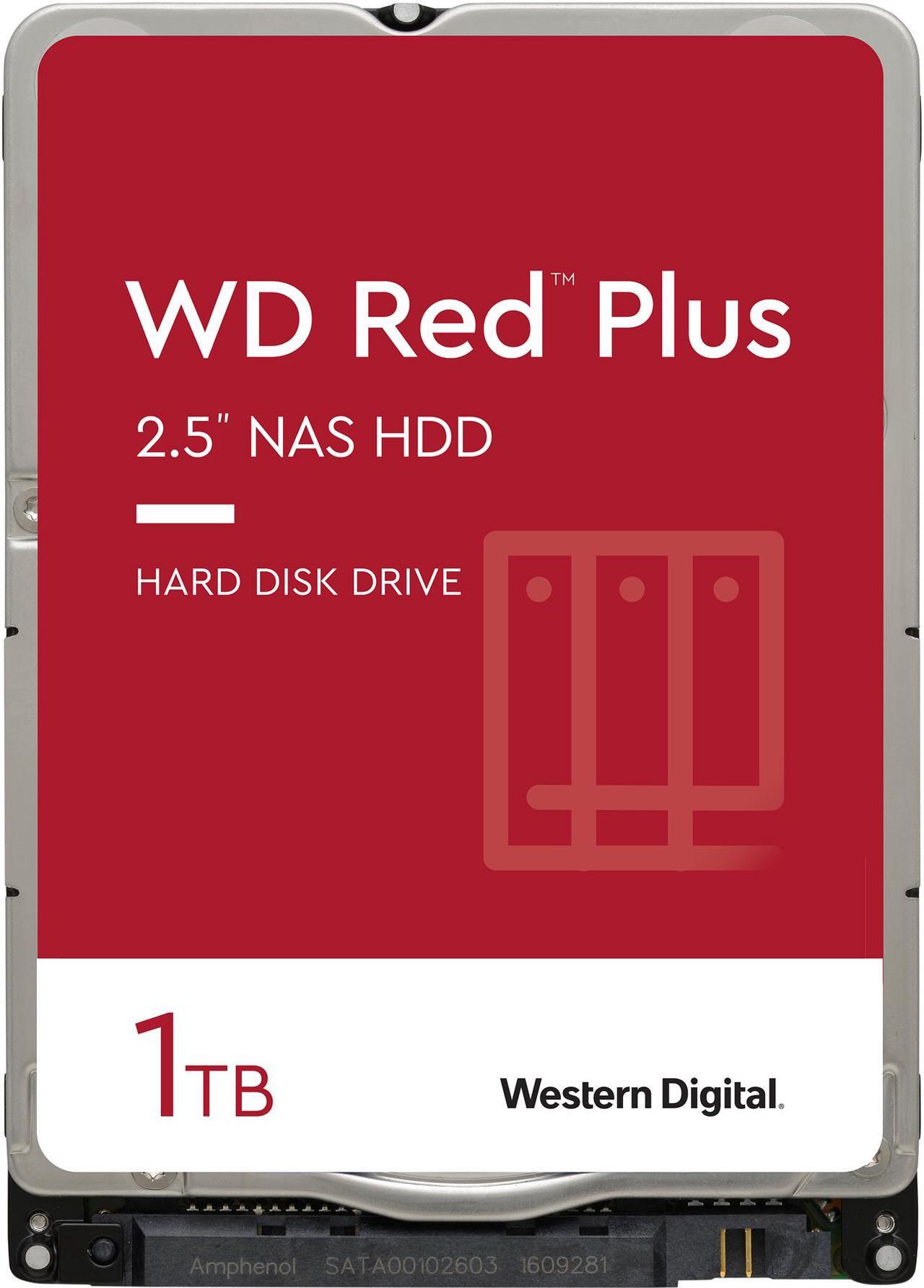 Main image of WD Red Plus 1TB NAS Hard Disk Drive - 5400 RPM Class SATA 6Gb/s 16MB Cache 2.5 Inch - WD10JFCX